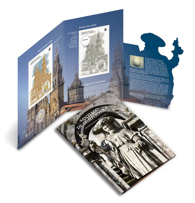 Spain. 2 Euro 2018 "Santiago de Compostela" - Correos Set (No reserve price)