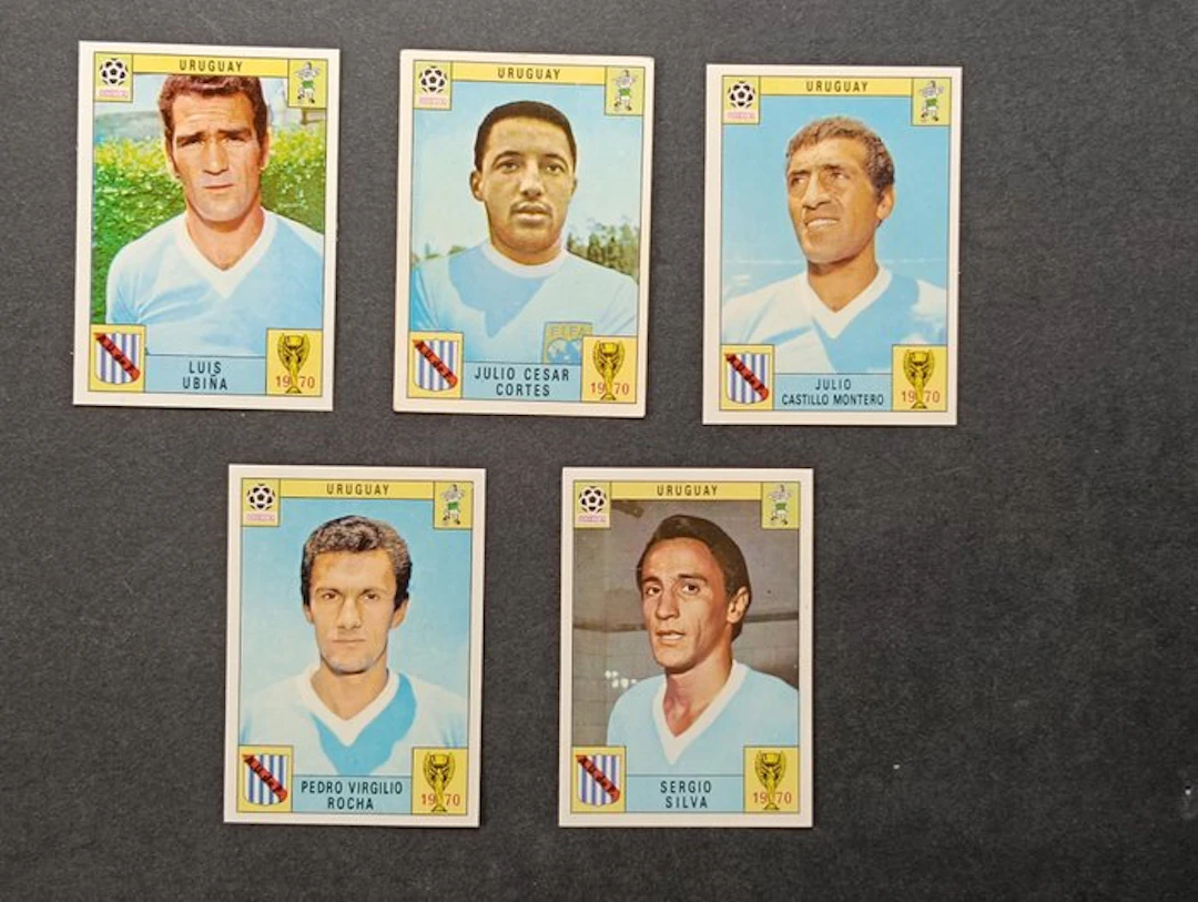 Panini Panini Mexico 70 - 5 Figurine Originali Uruguay - Rocha
