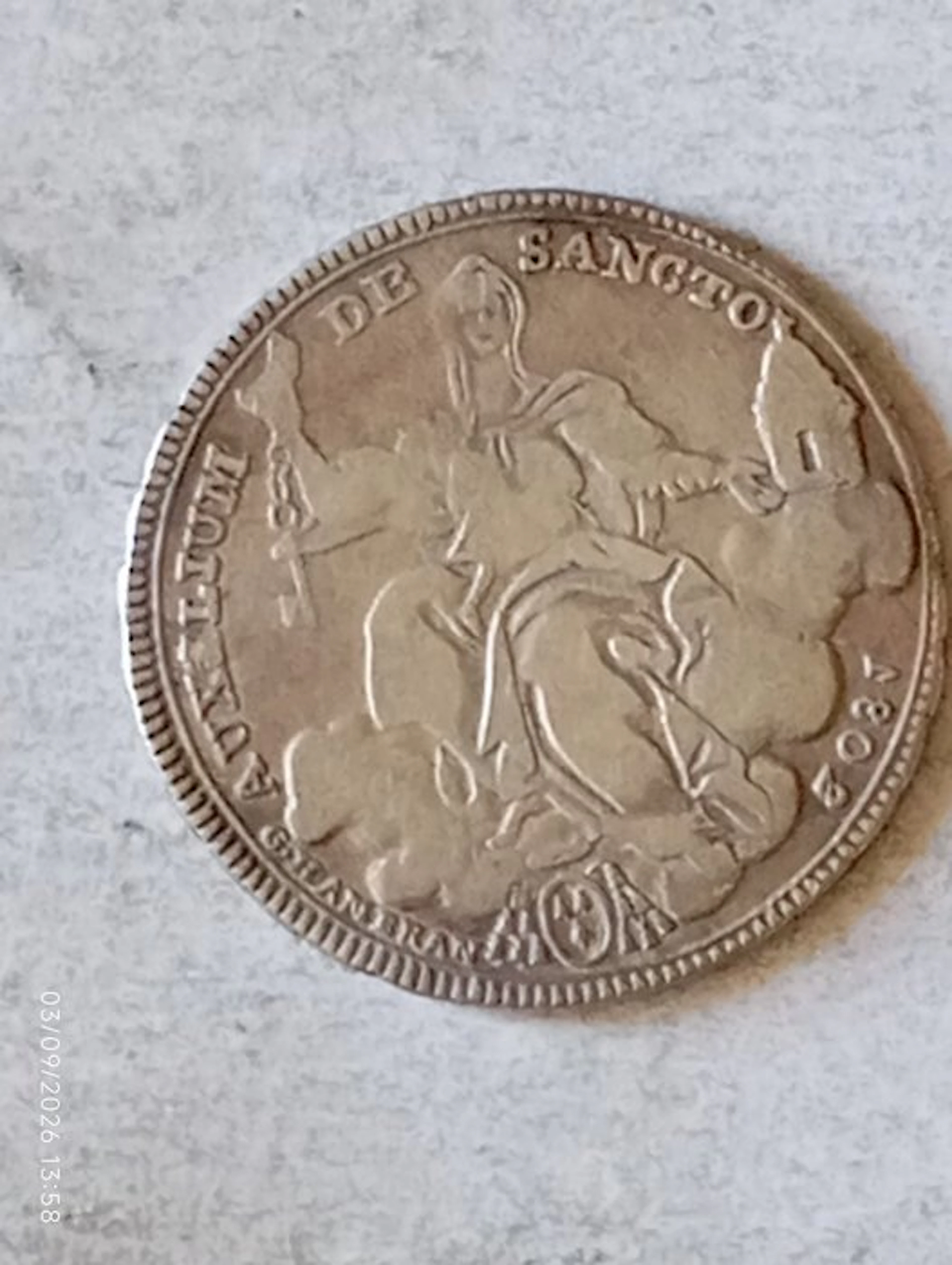 Italy, Papal State Pio VII. 1/2 Scudo 1802