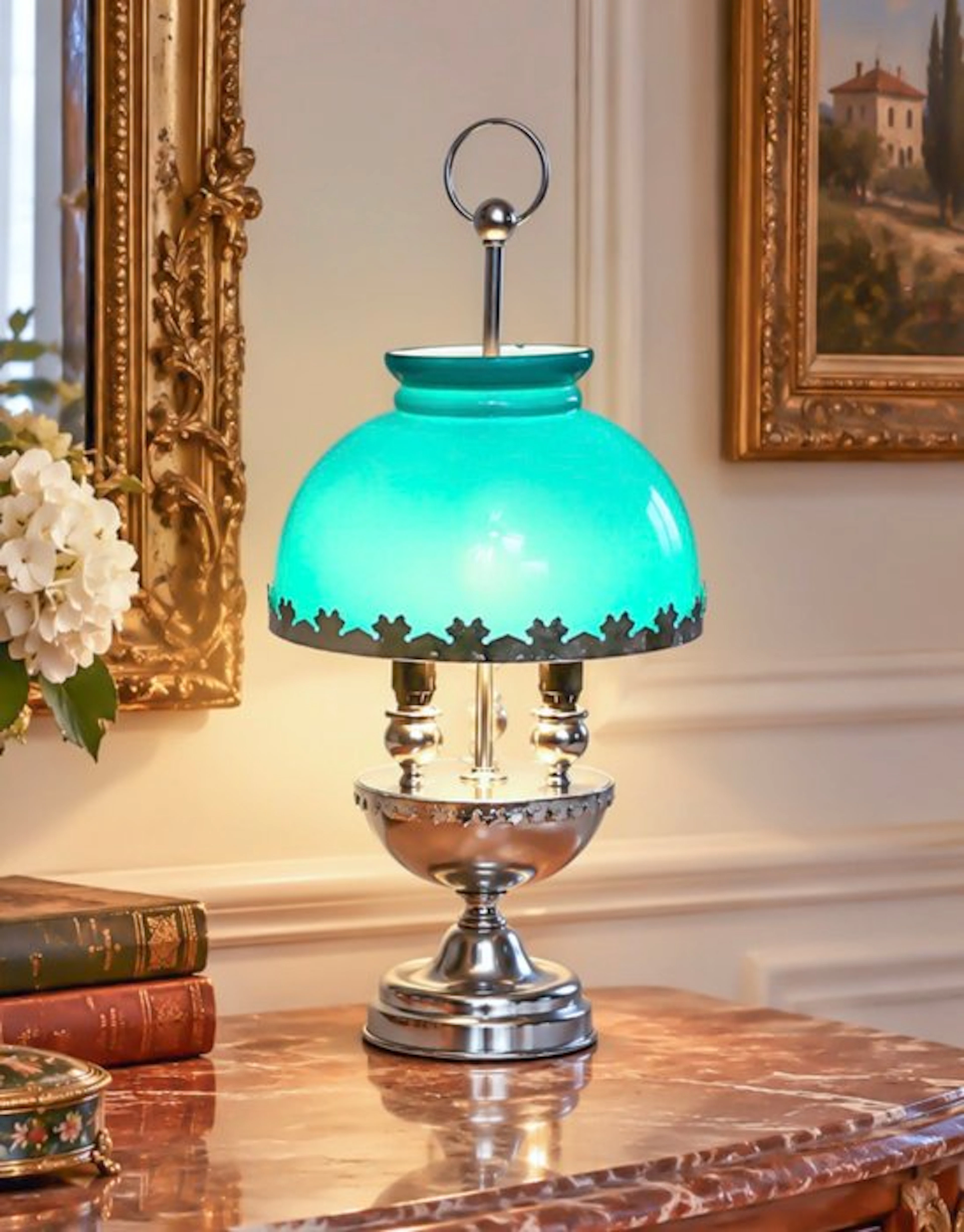 Table lamp - Hot-water bottle - Tin, Glass
