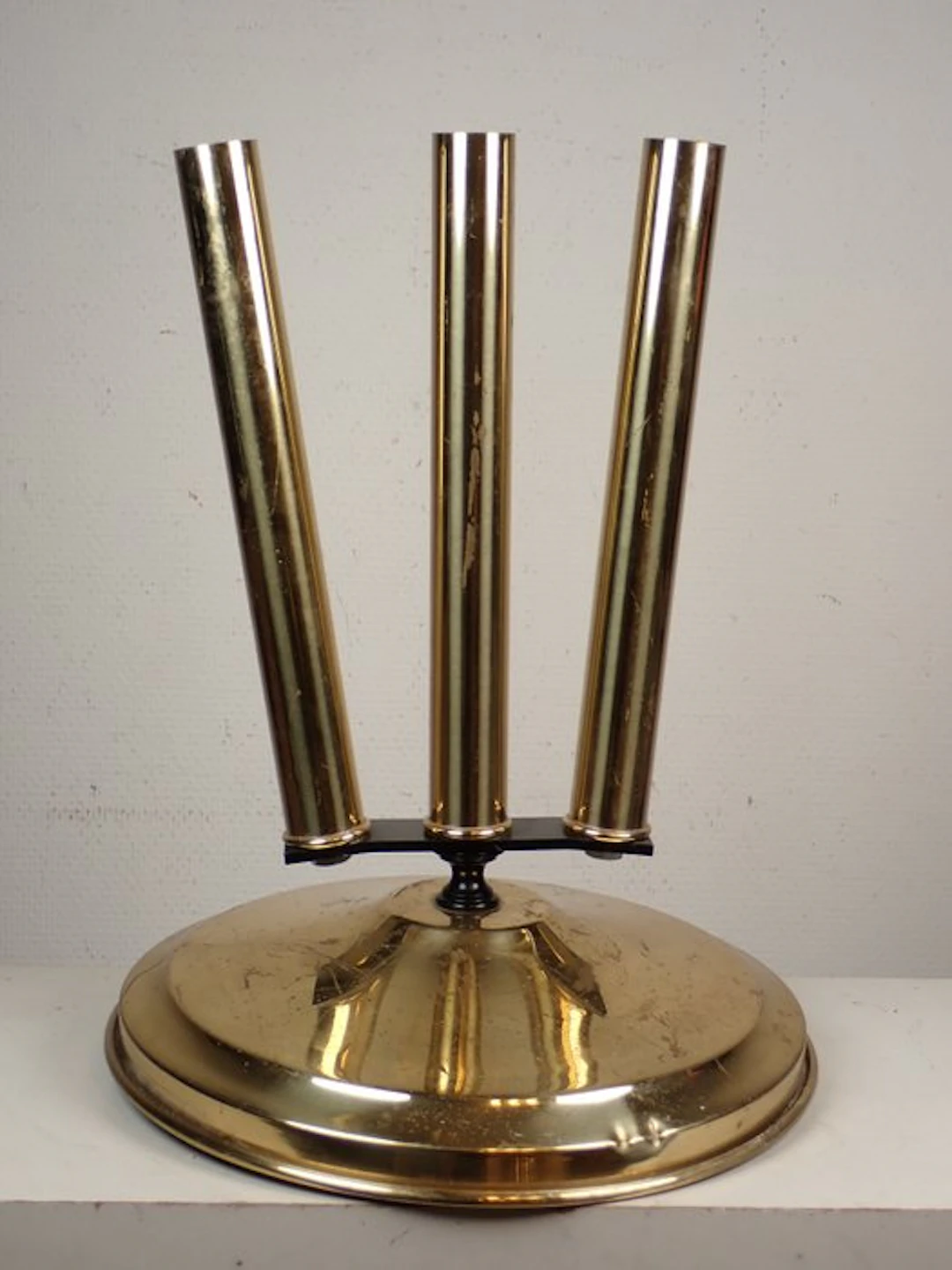 Stand - Triple flag holder - Brass
