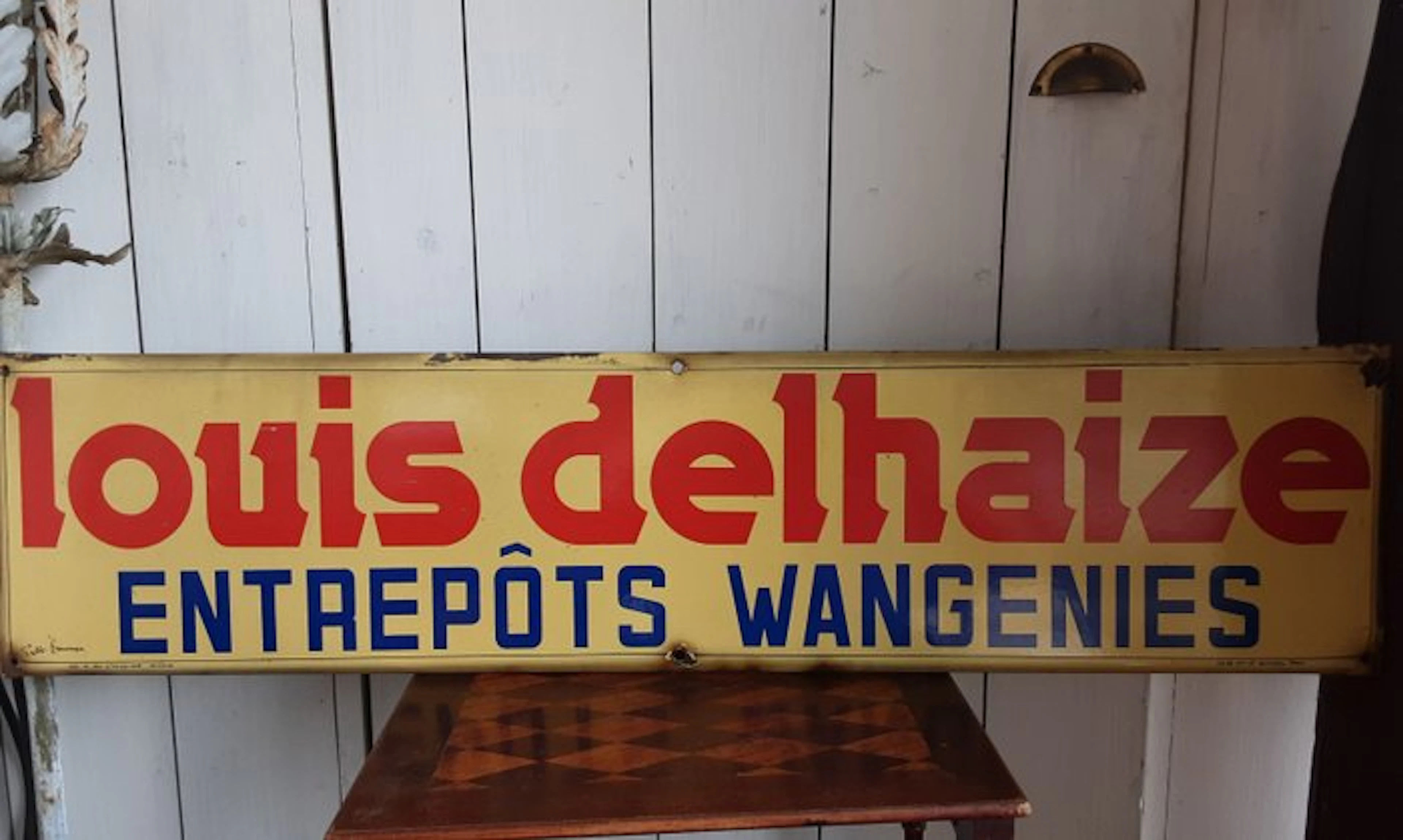 Louis Delhaize - Sign - Enamel