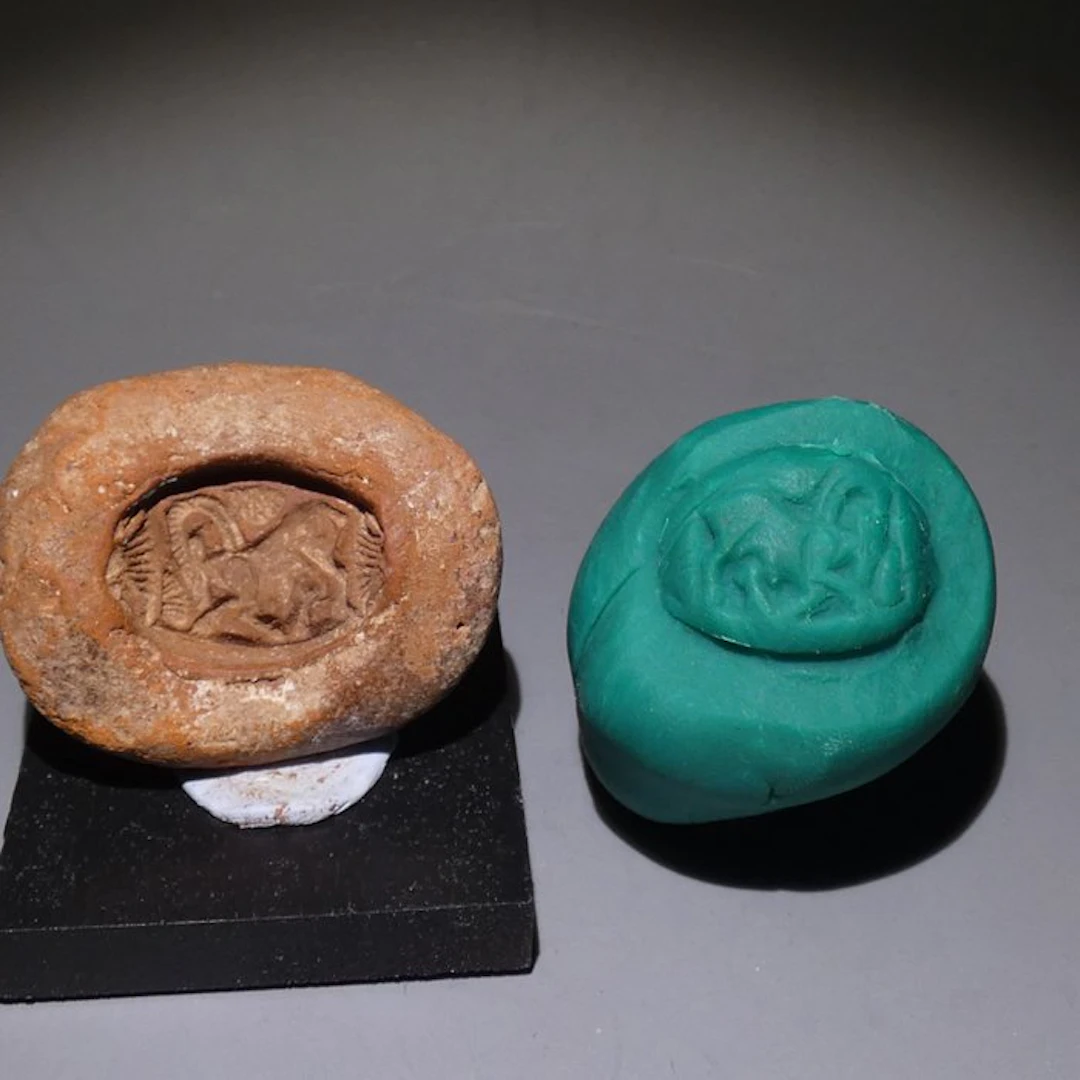 Ancient Egyptian Terracotta Mould for making Ibex Ring