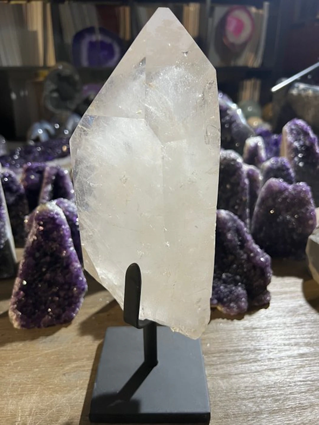 Rock crystal Crystal point - Height: 31 cm - Width: 10 cm- 4.3 kg - (1)