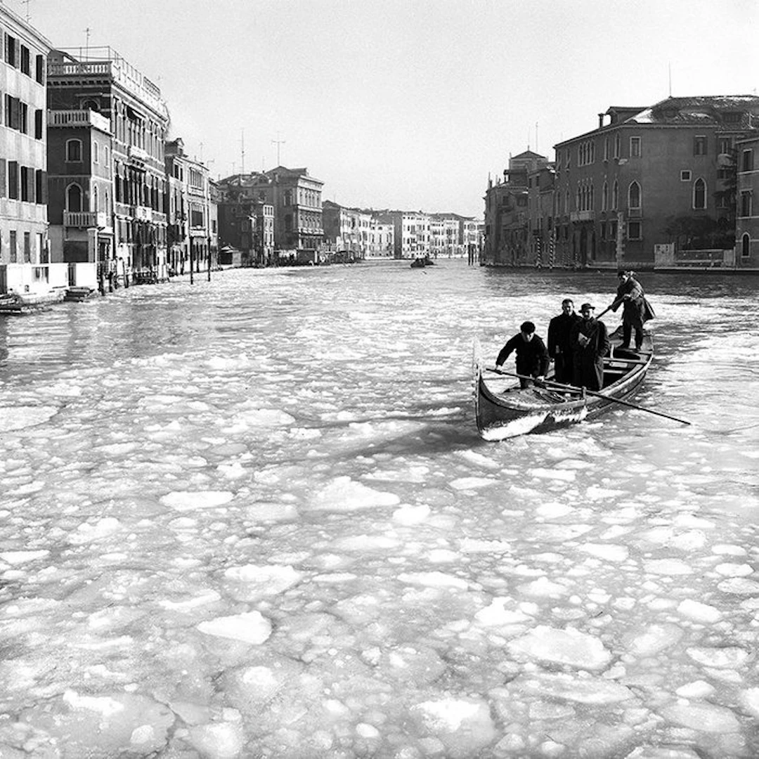 Camerapohoto Epoche/Vittorio Pavan - 19-Ghiaccio in Canal Grande-Venezia 1963