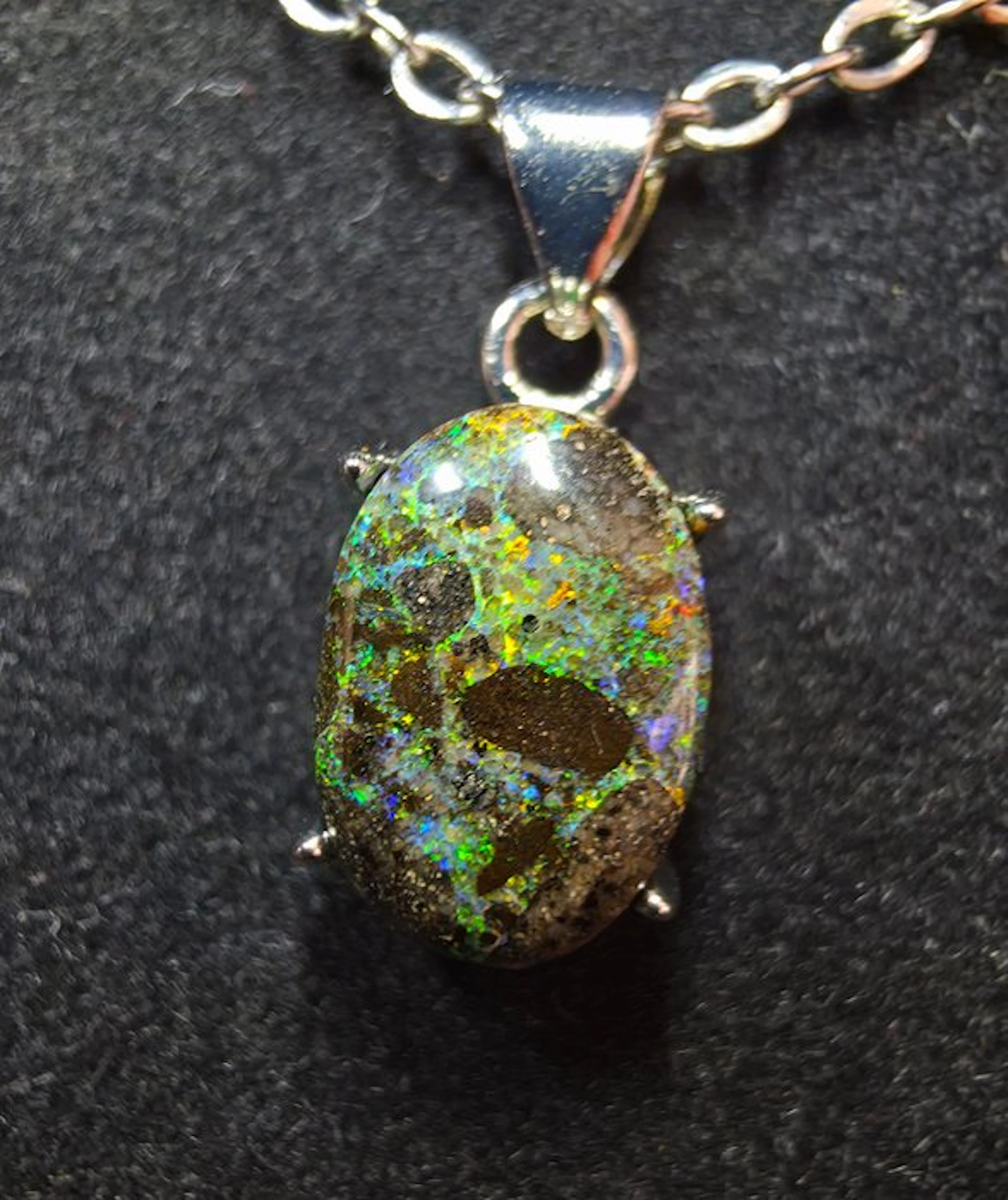 Opal Cabochon - Height: 20 mm - Width: 8 mm- 1.38 g - (1)