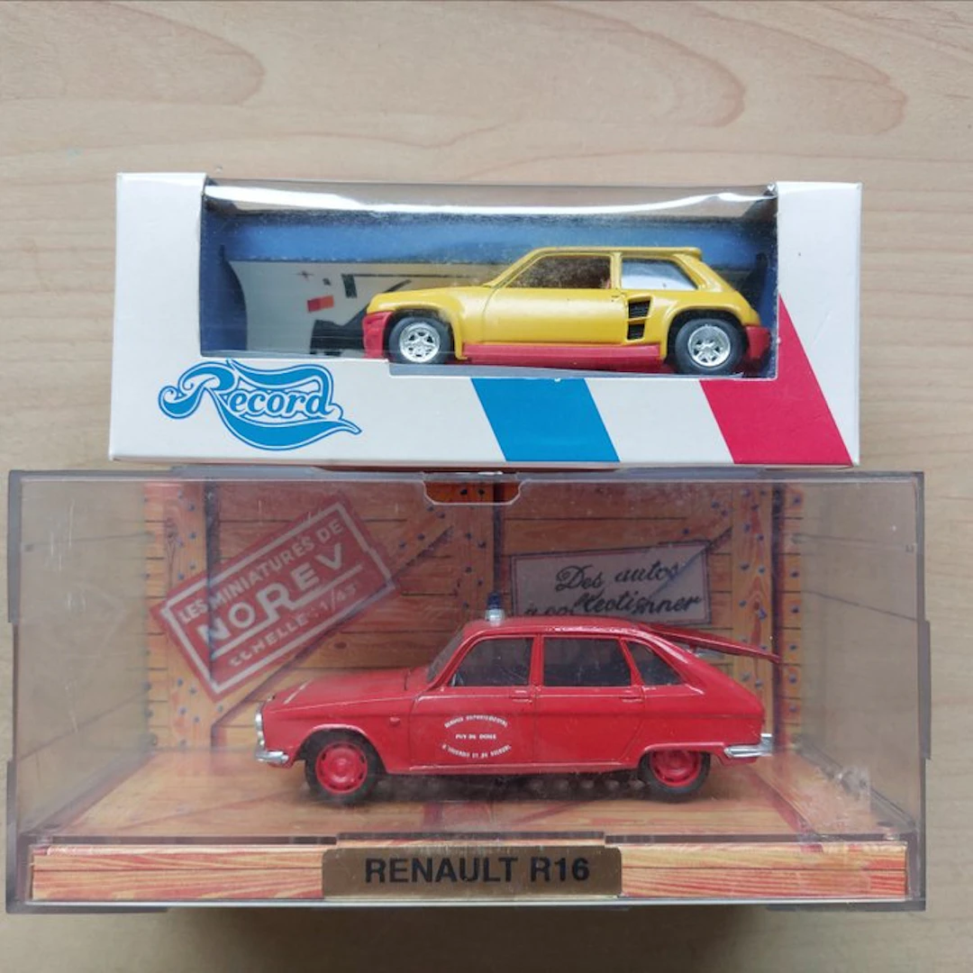 Norev, Solido 1:43 - Model car (2) - Renault R16/ Renault 5 Turbo