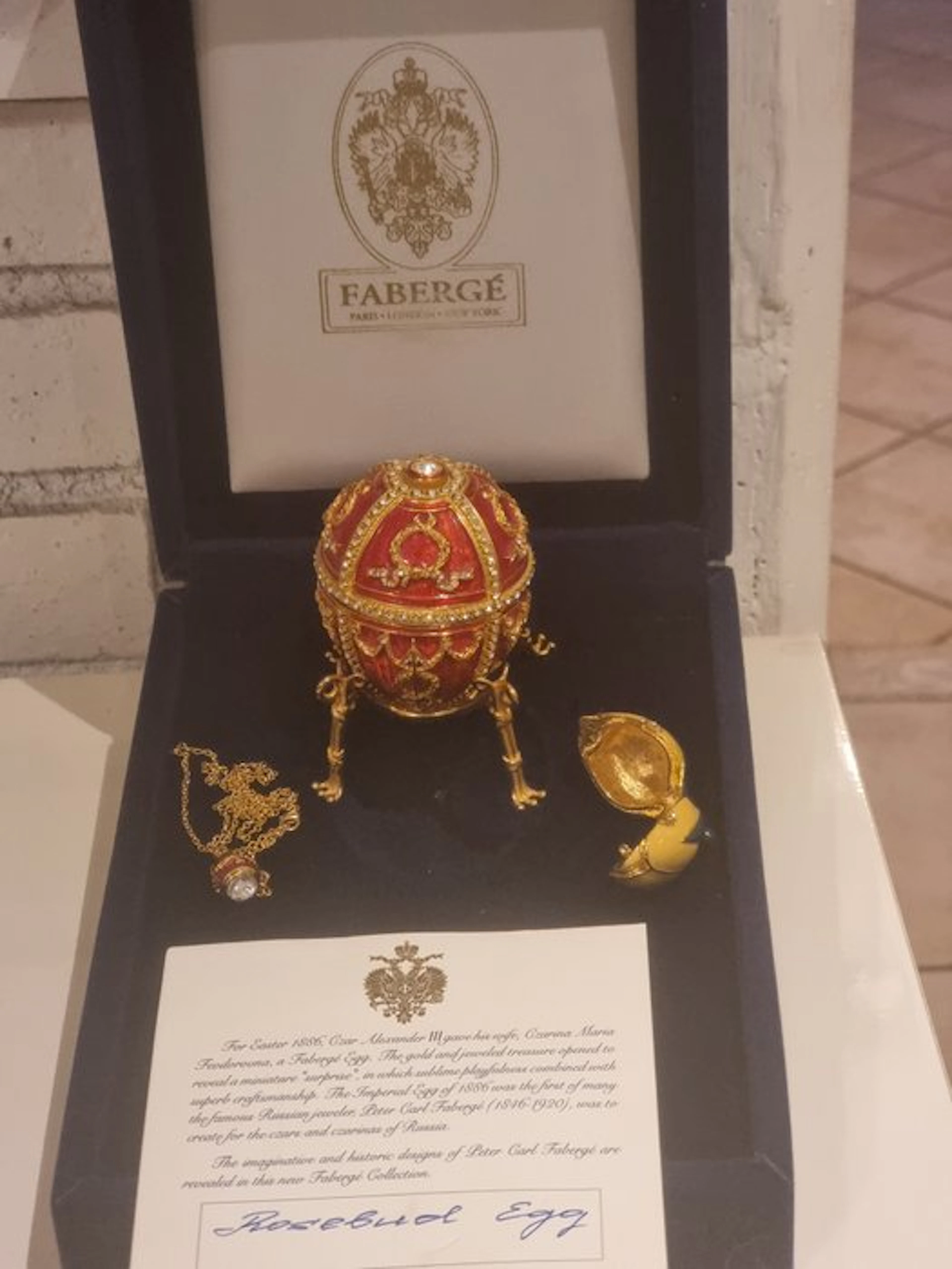 Fabergé egg - Fabergé style - Imperial - Enamel, Gold plated