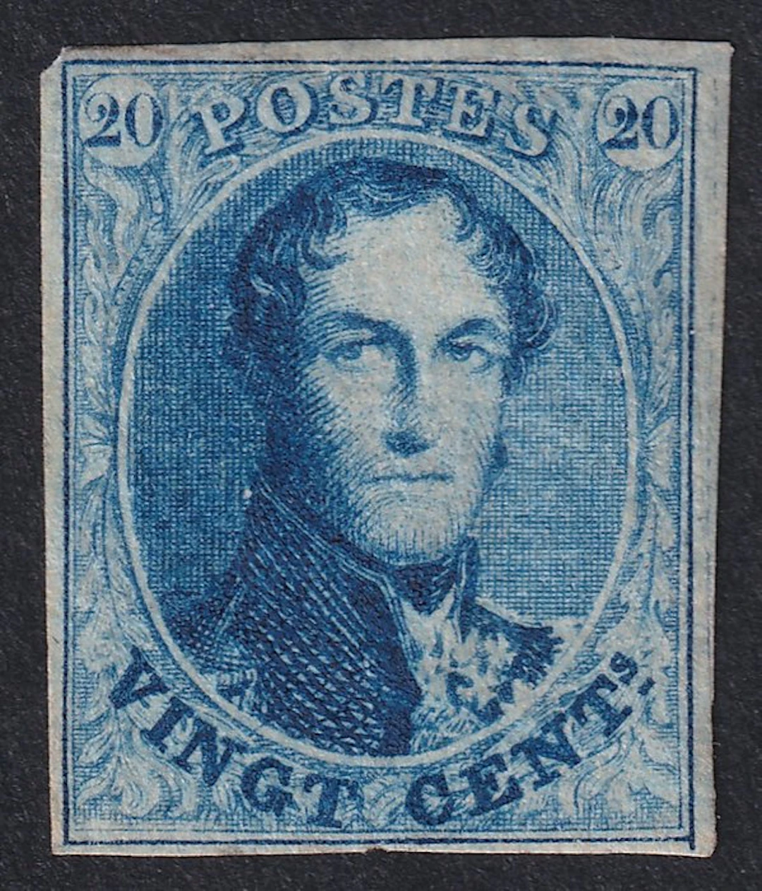Belgium 1861 - 20c blue