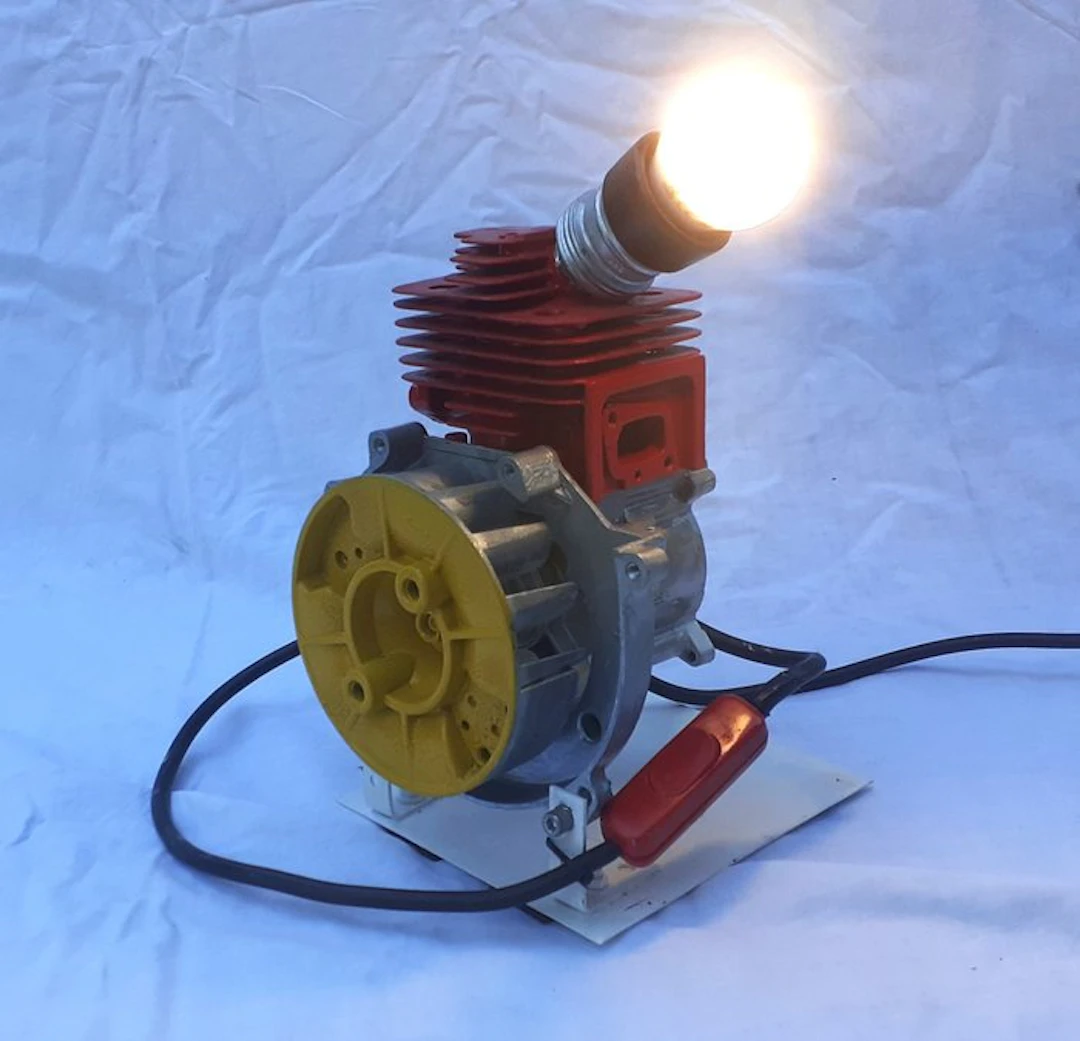 Lamp - Internal combustion engine lamp. - Aluminium - Interior lighting