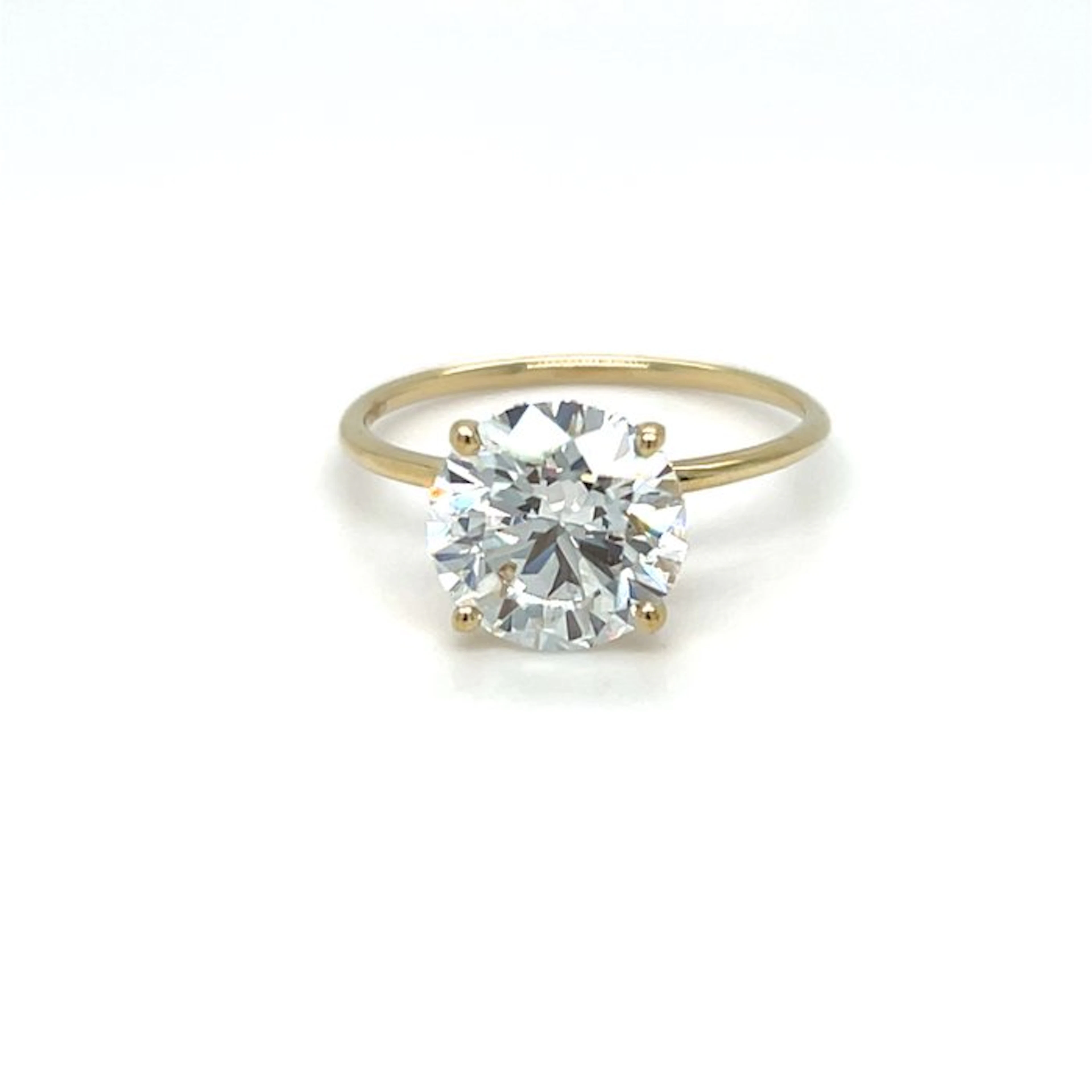 No reserve price - Ring - 14 kt. Yellow gold - 3.01ct. tw. Diamond (Lab-grown)