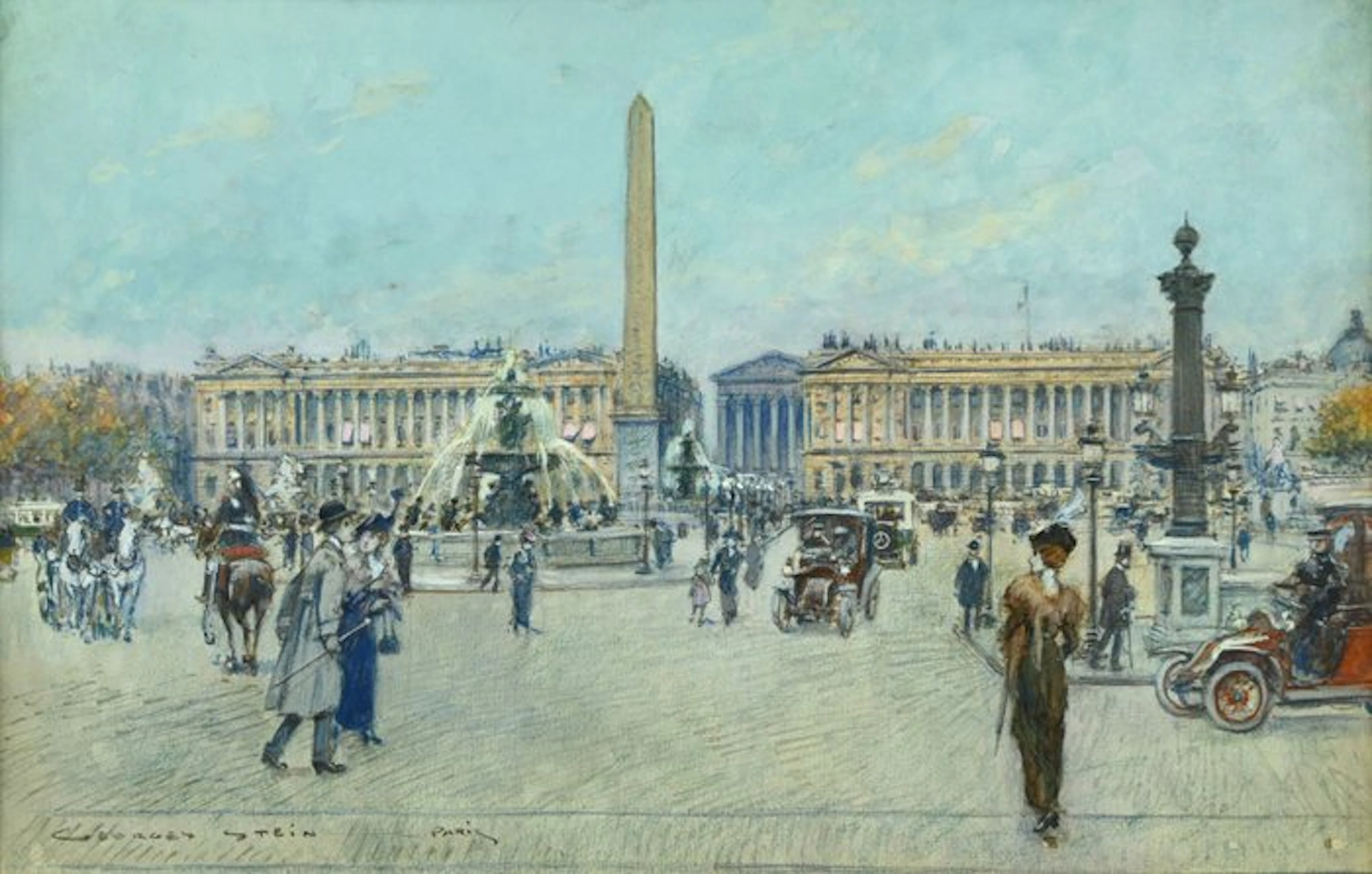 Georges Stein (1864 - 1917) - Vue de la place de la Concorde