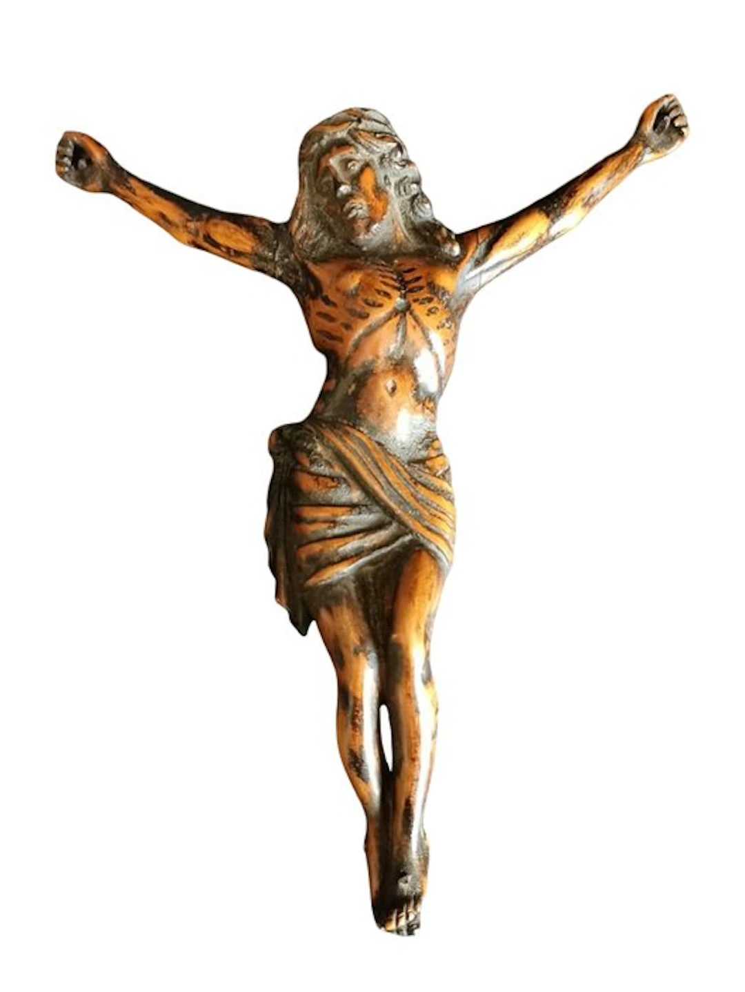 Sculpture, Cristo in bosso - 20 cm - ebony wood