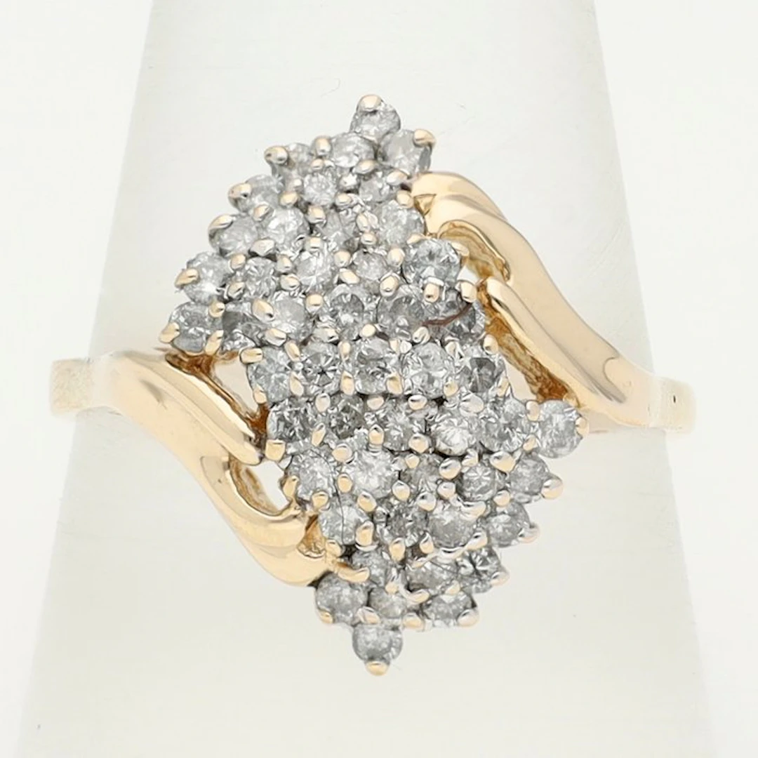 Ring - 14 kt. Yellow gold Diamond (Natural)