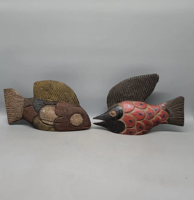 2 Marionnette - Sculpture - Bozo - Mali (No reserve price)