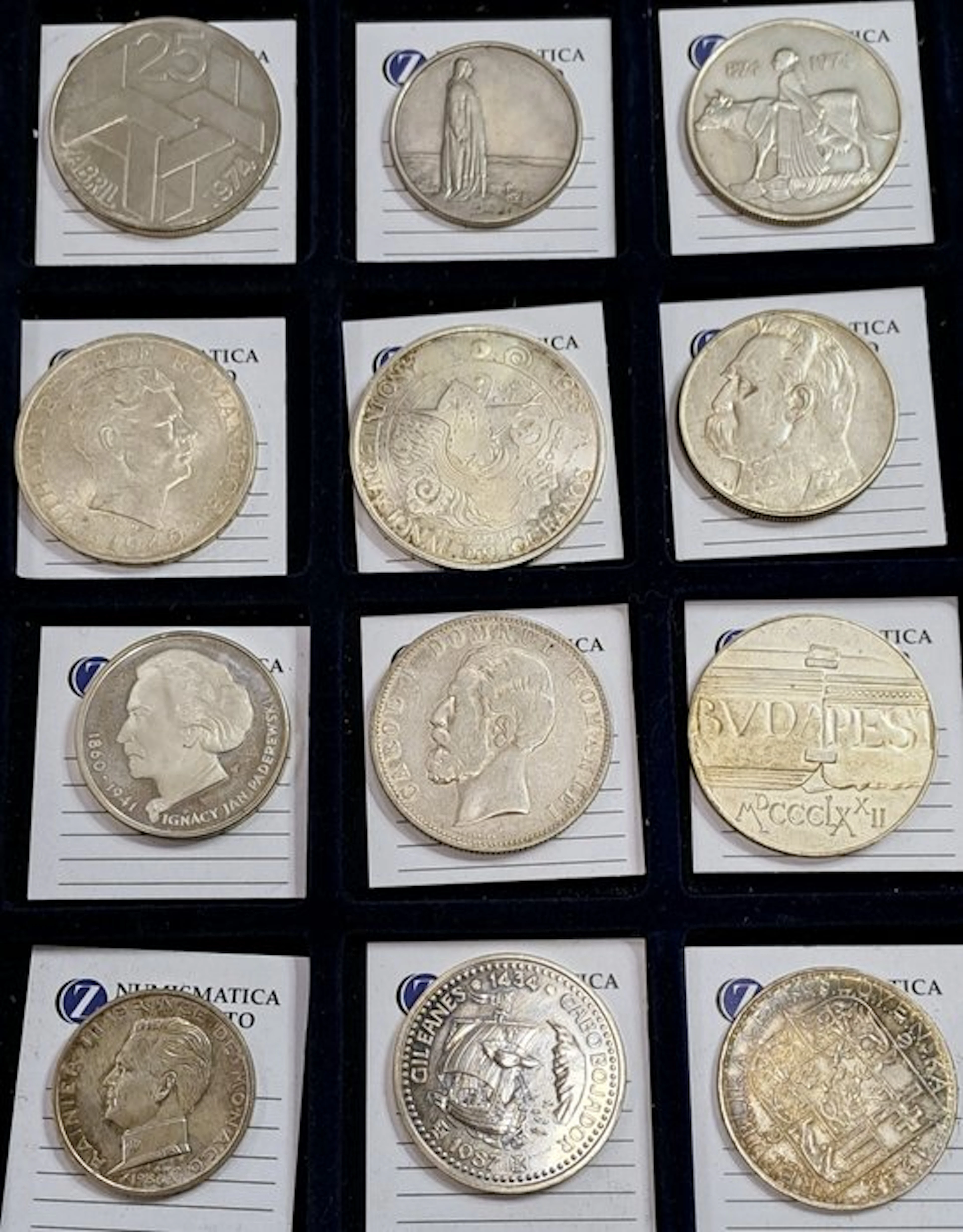 World. Collection of silver coins Vari anni