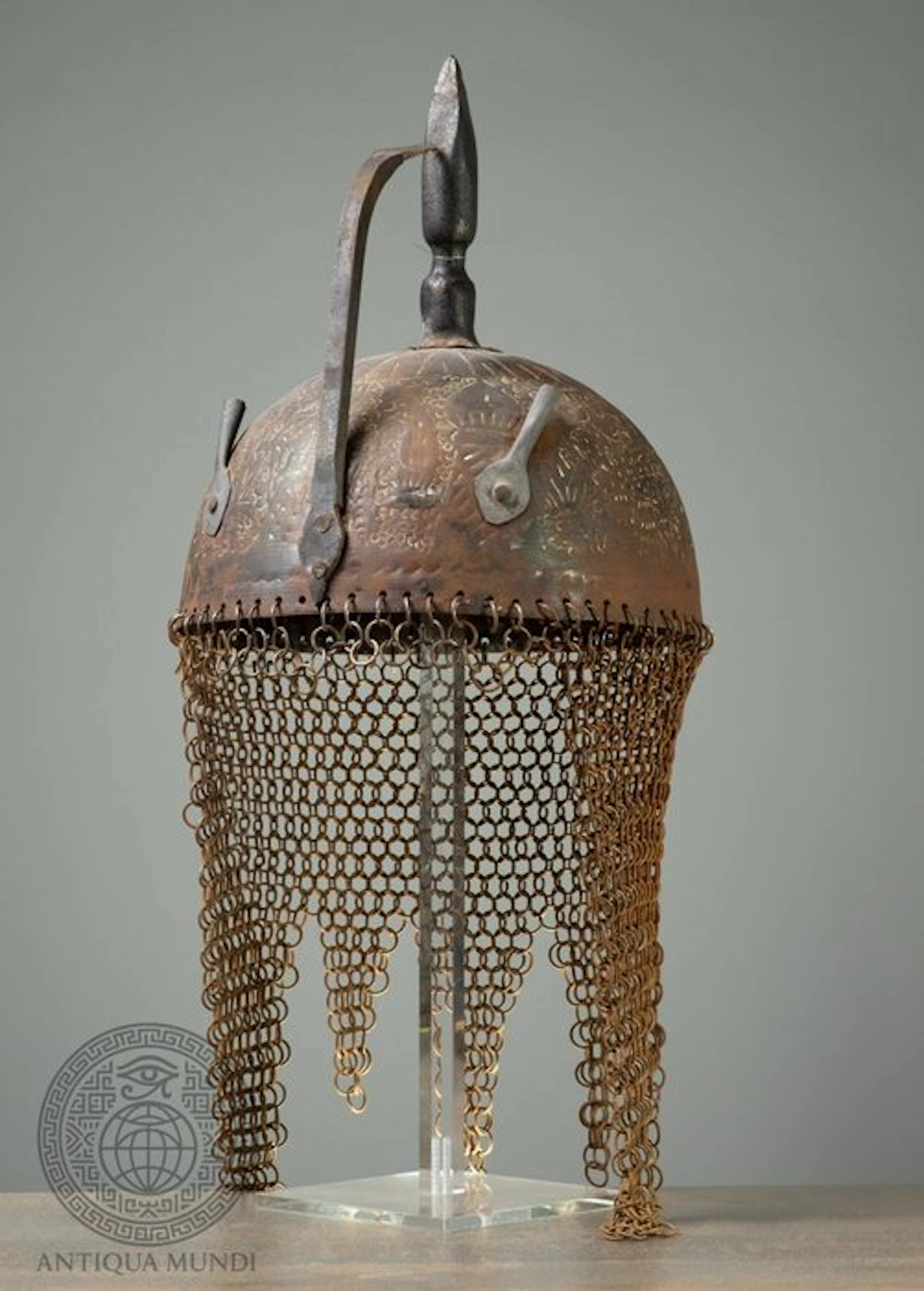 Western Asian / South Asian Iron Kulah Khud Helmet with...