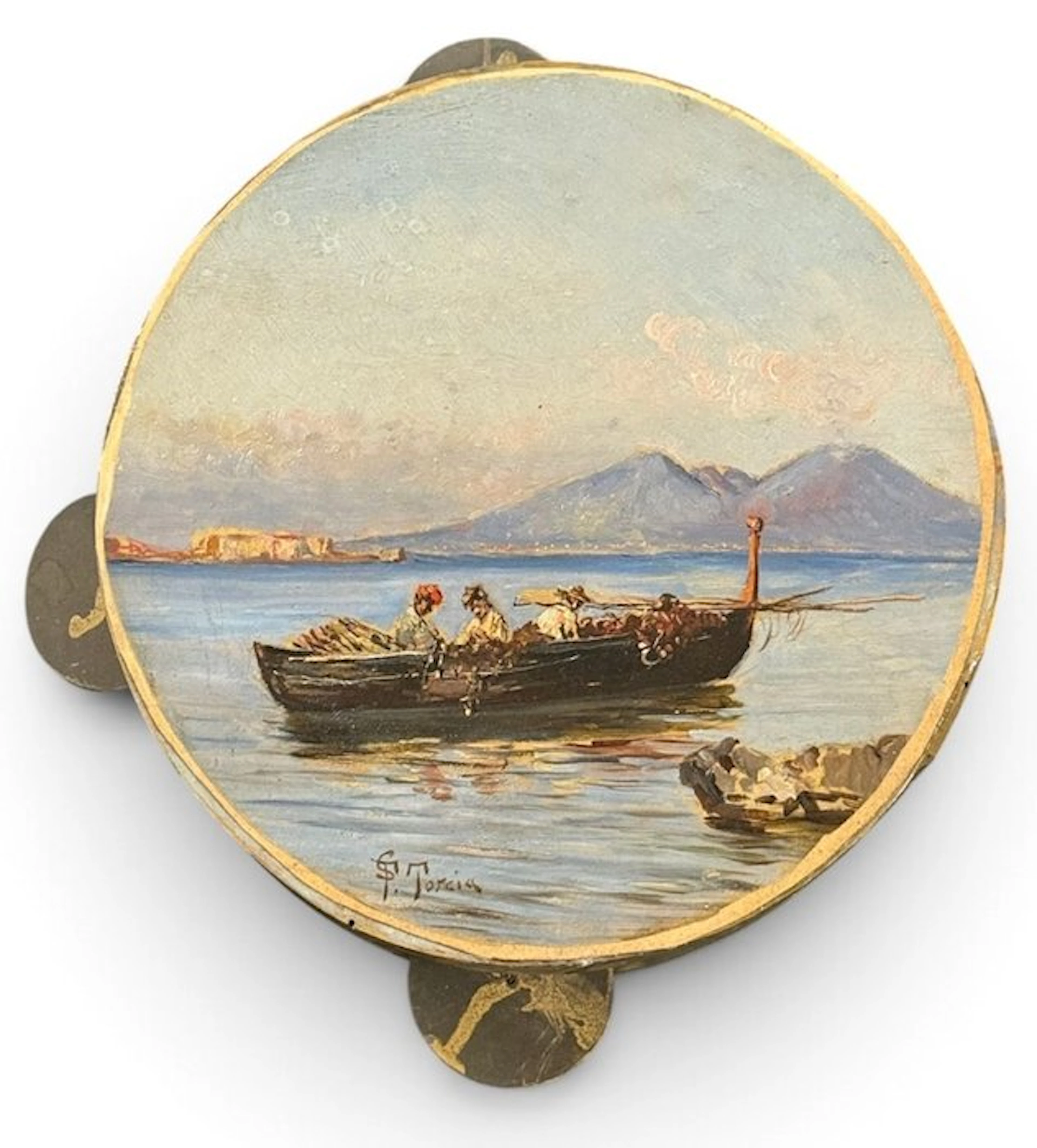 Francesco Saverio Torcia (1840-1891) - Marina di Napoli con Pescatori