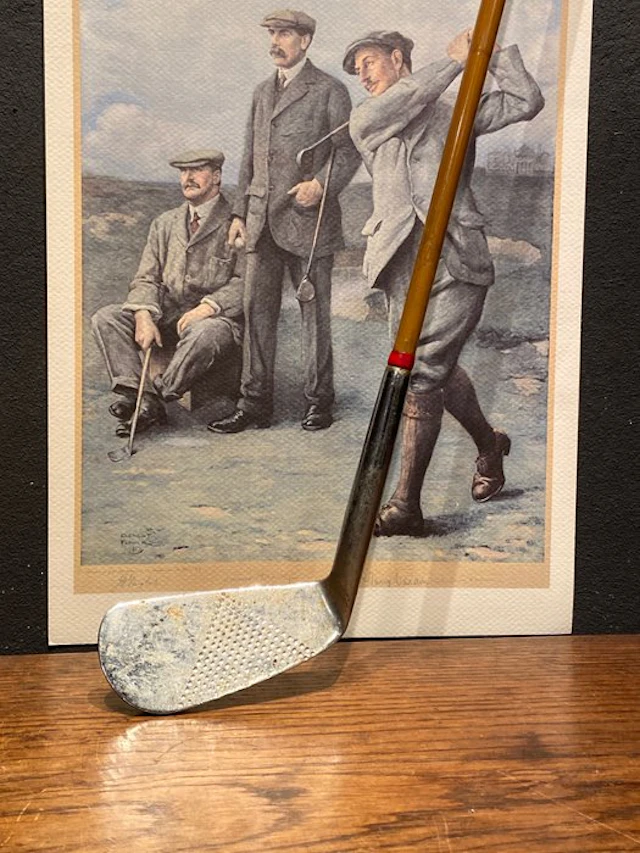 Antique golf club - Iron - early steel shafted - Royal Calcutta G.C. India