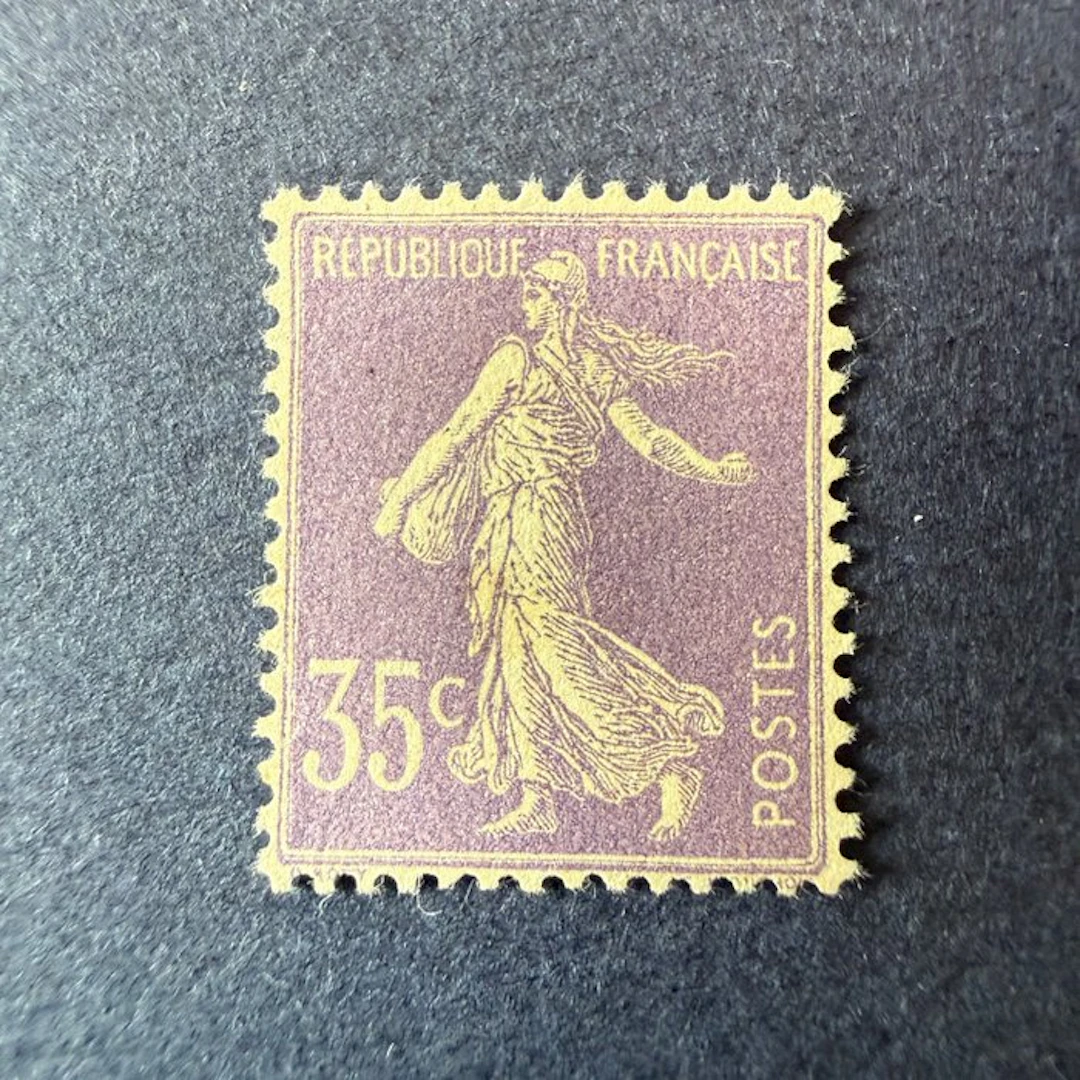 France - Yvert 136 "The Sower 35c violet" mint ** without hinge. TB.