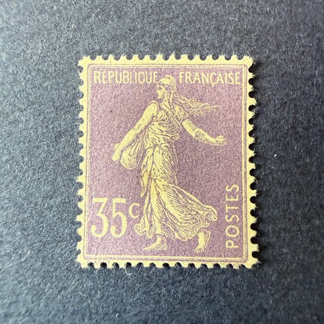 France - Yvert 136 "The Sower 35c violet" mint ** without hinge. TB.