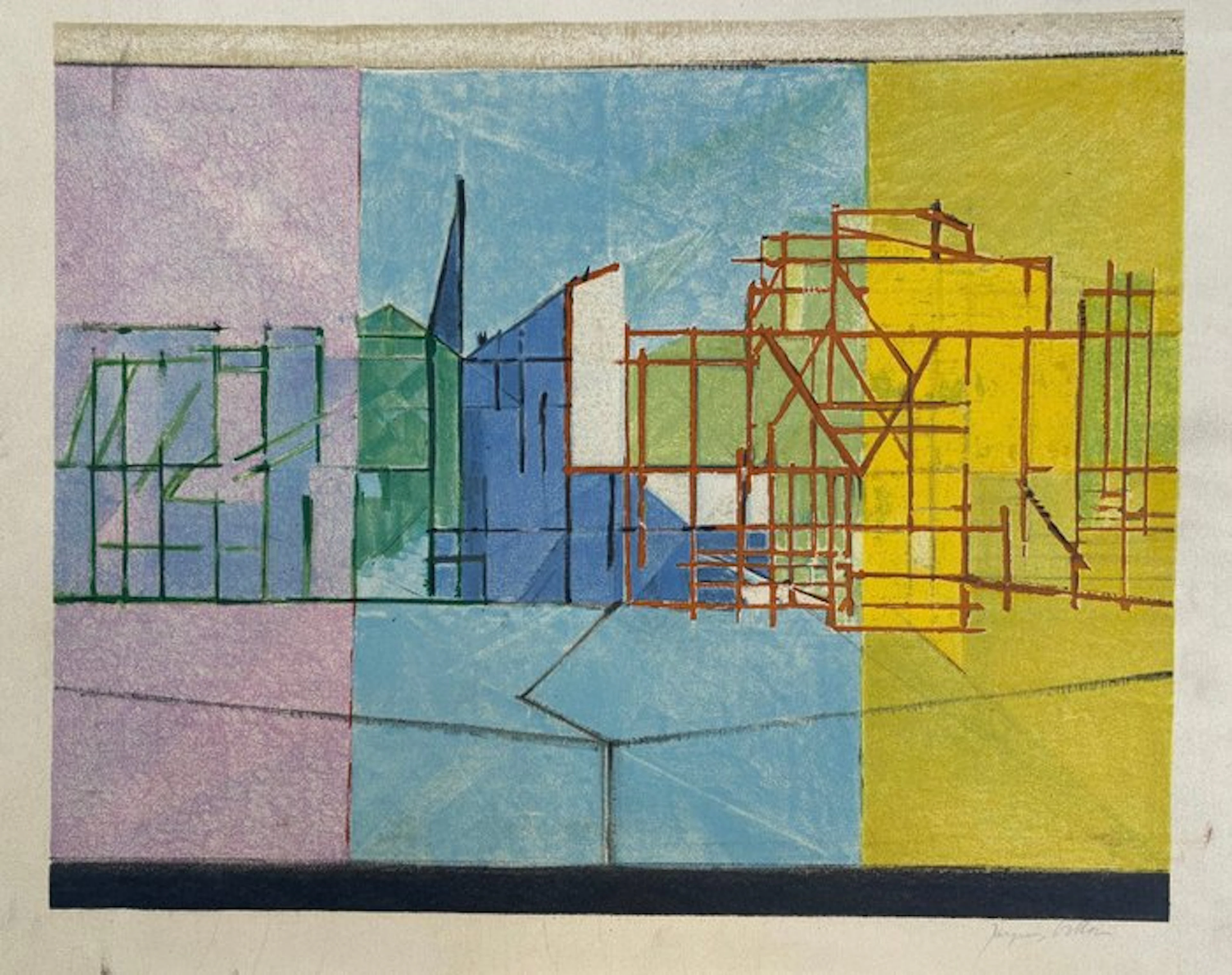 Jacques Villon (1875-1963) - Paysage urbain - épreuve...