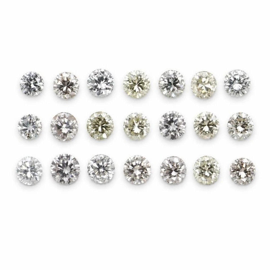 No reserve price - 21 pcs Diamond (Natural) - 0.97 ct - Round - VS1