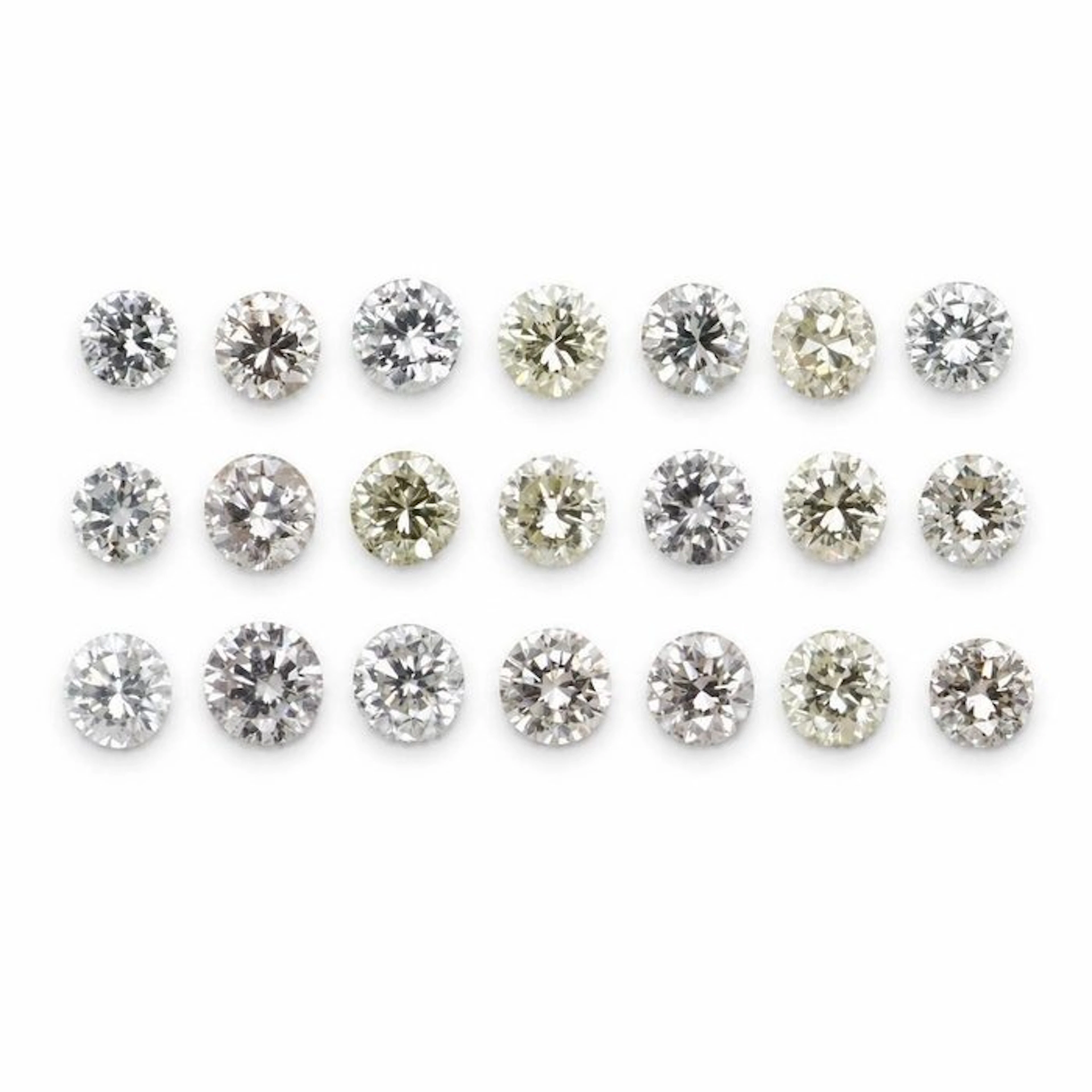No reserve price - 21 pcs Diamond (Natural) - 0.97 ct - Round - VS1