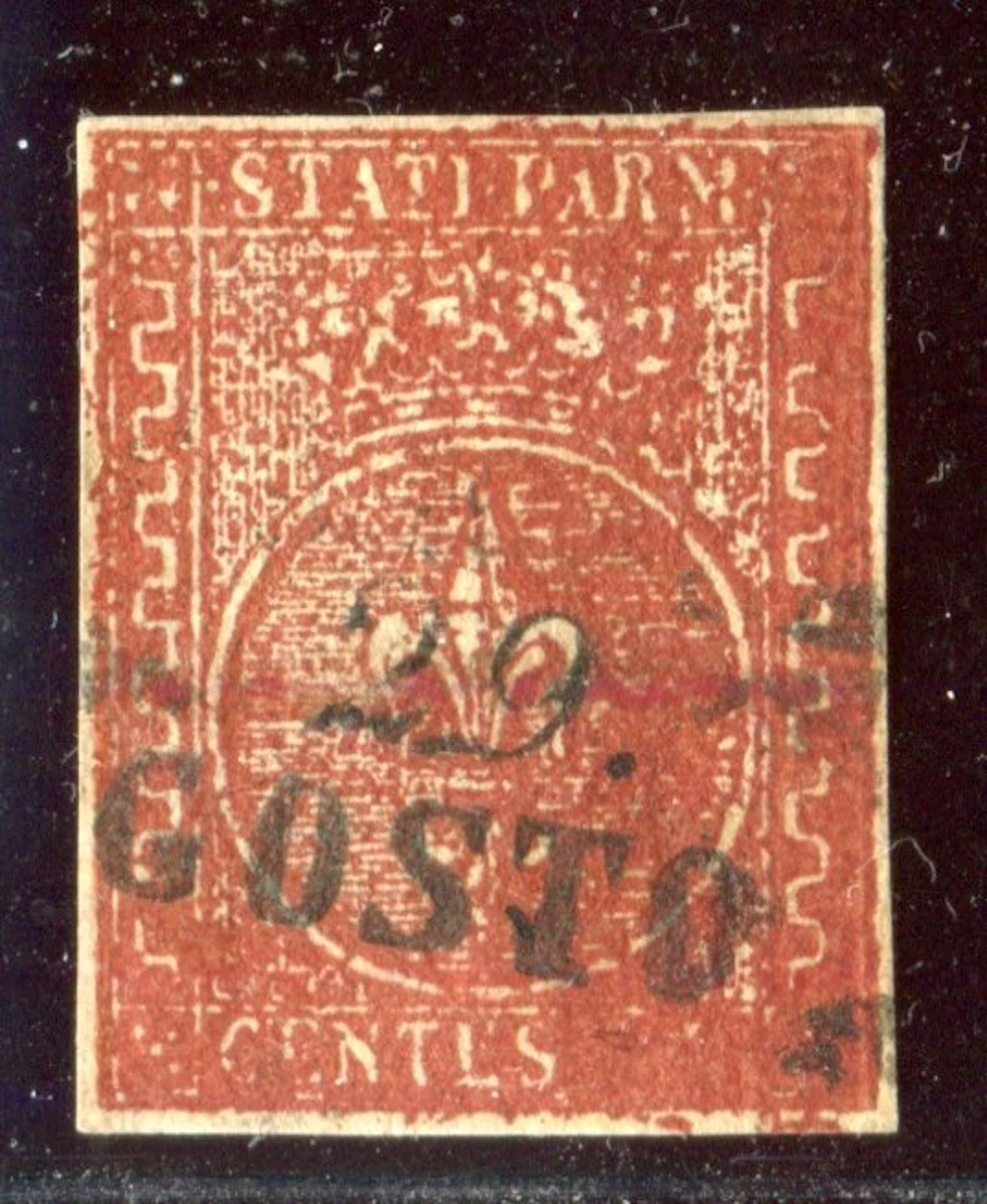 Italian Ancient States - Parma 1855 - The rare 25-cent