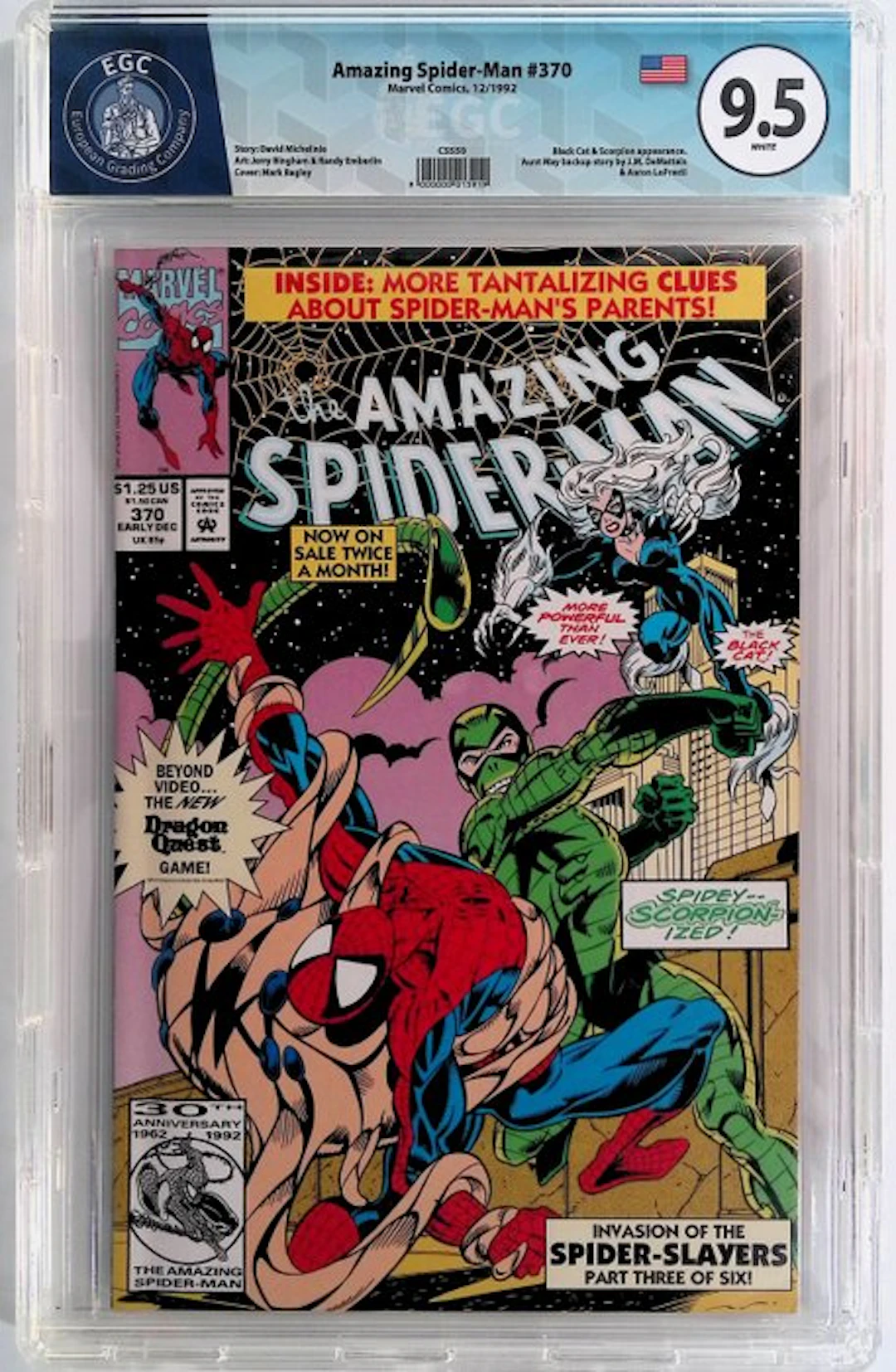 Amazing Spider-Man #370 - EGC 9.5 - 1 Graded comic - First edition - 1992