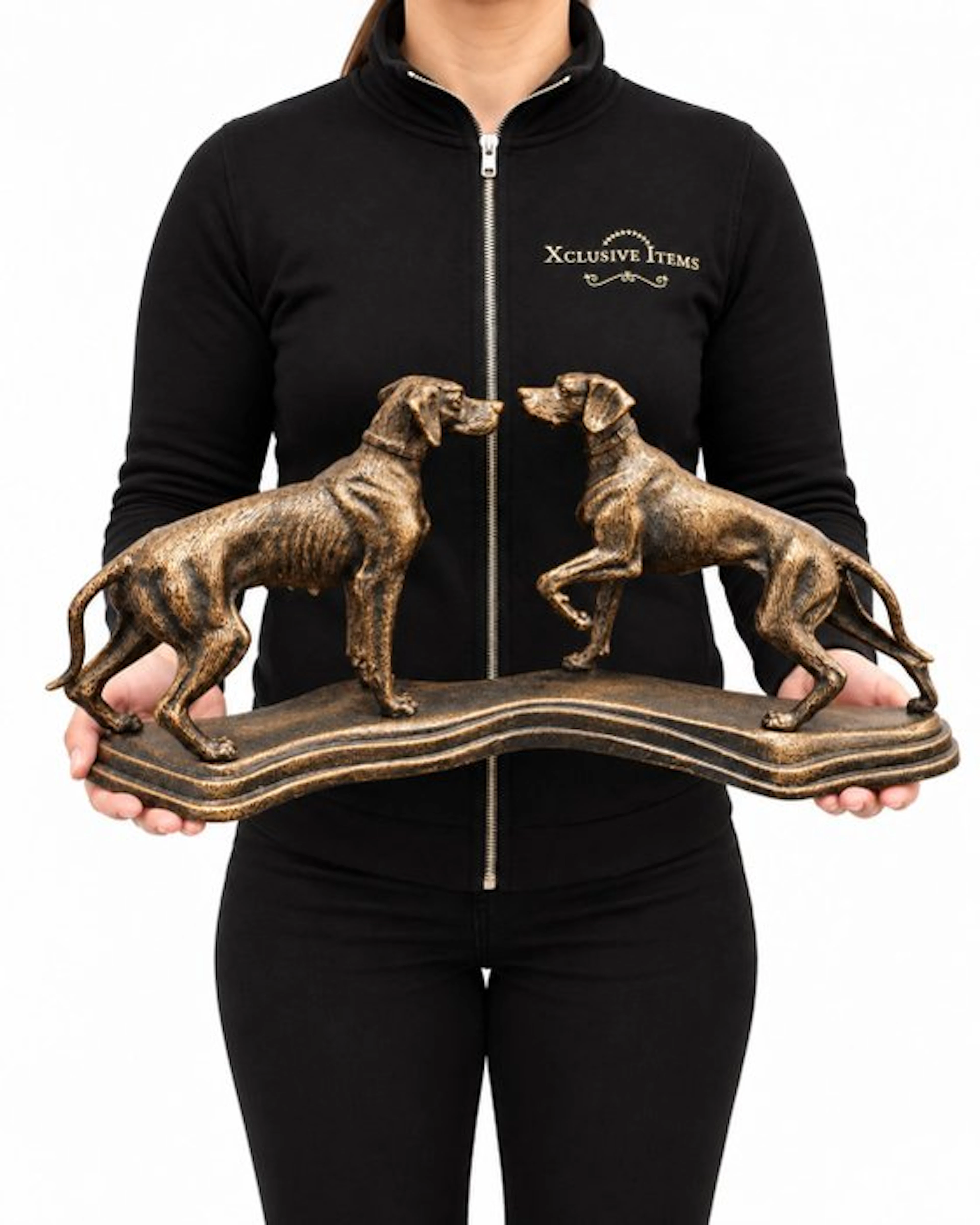 Statue, (XL) Iron Dogs 48.5cm - 21 cm - Iron - 2026