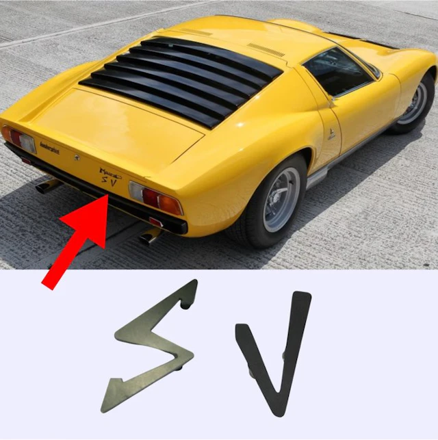 Lamborghini Miura SV Original Rear script - Lamborghini...
