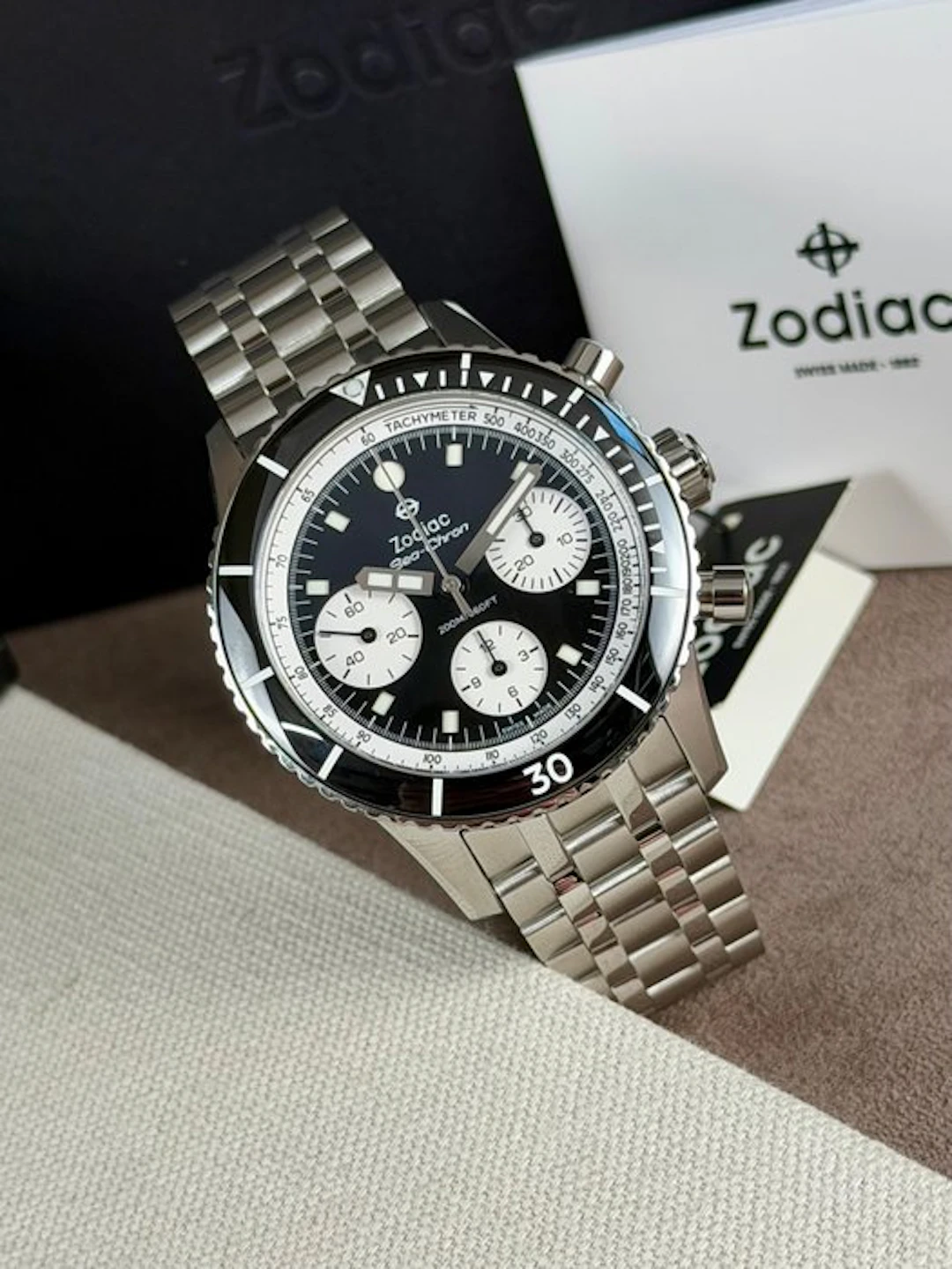 Zodiac - Sea-Chron Automatic Chronograph Black - ZO3604 - Men - 2020-2025