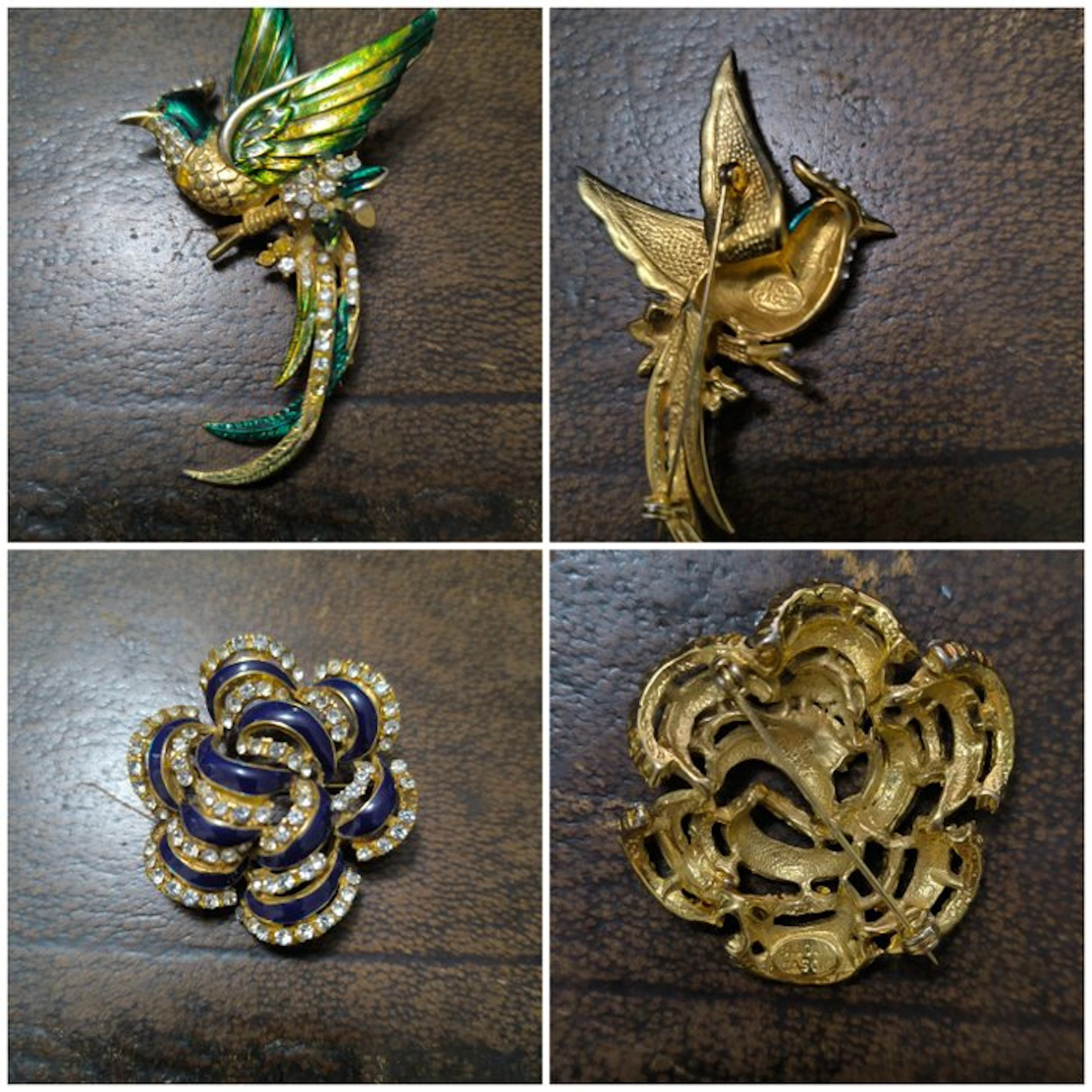 Metal, Enamel - Brooch - 2 brooches - Bijoux Cascio