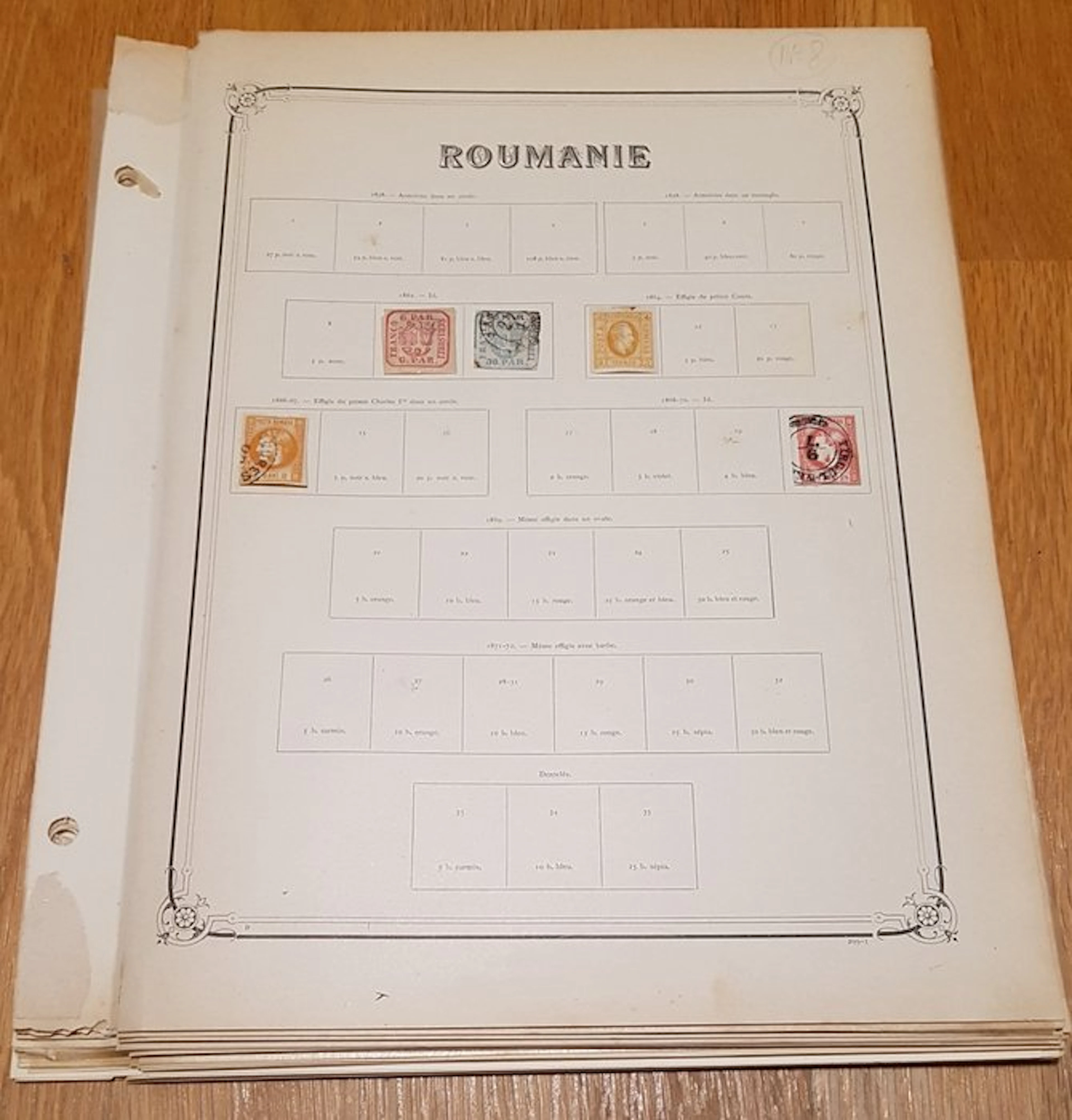 Romania 1862/1934 - Old collection on album pages