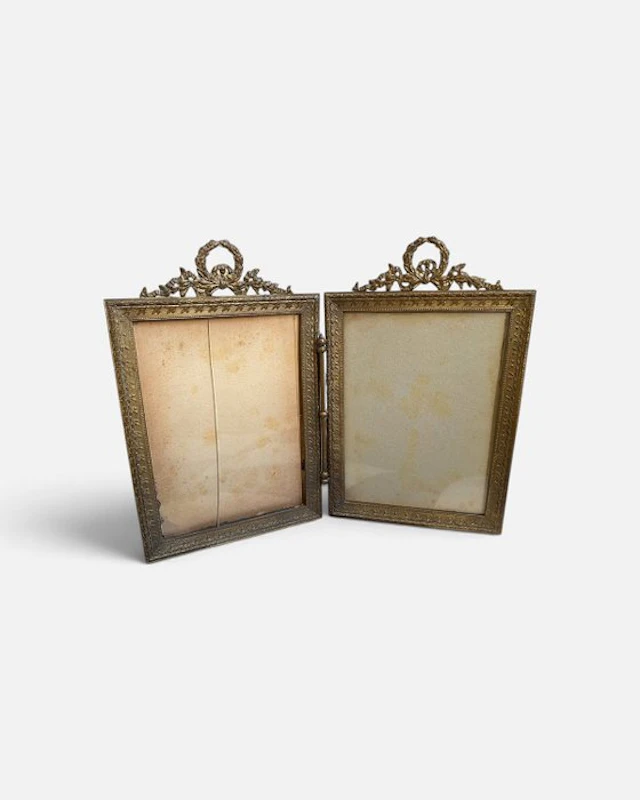 Picture frame - Brass - Double photo frame