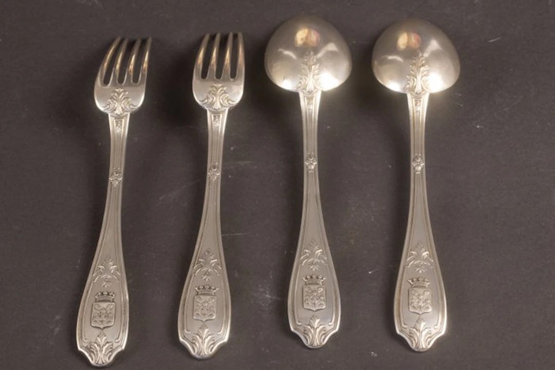 Cutlery set (4) - .800 silver