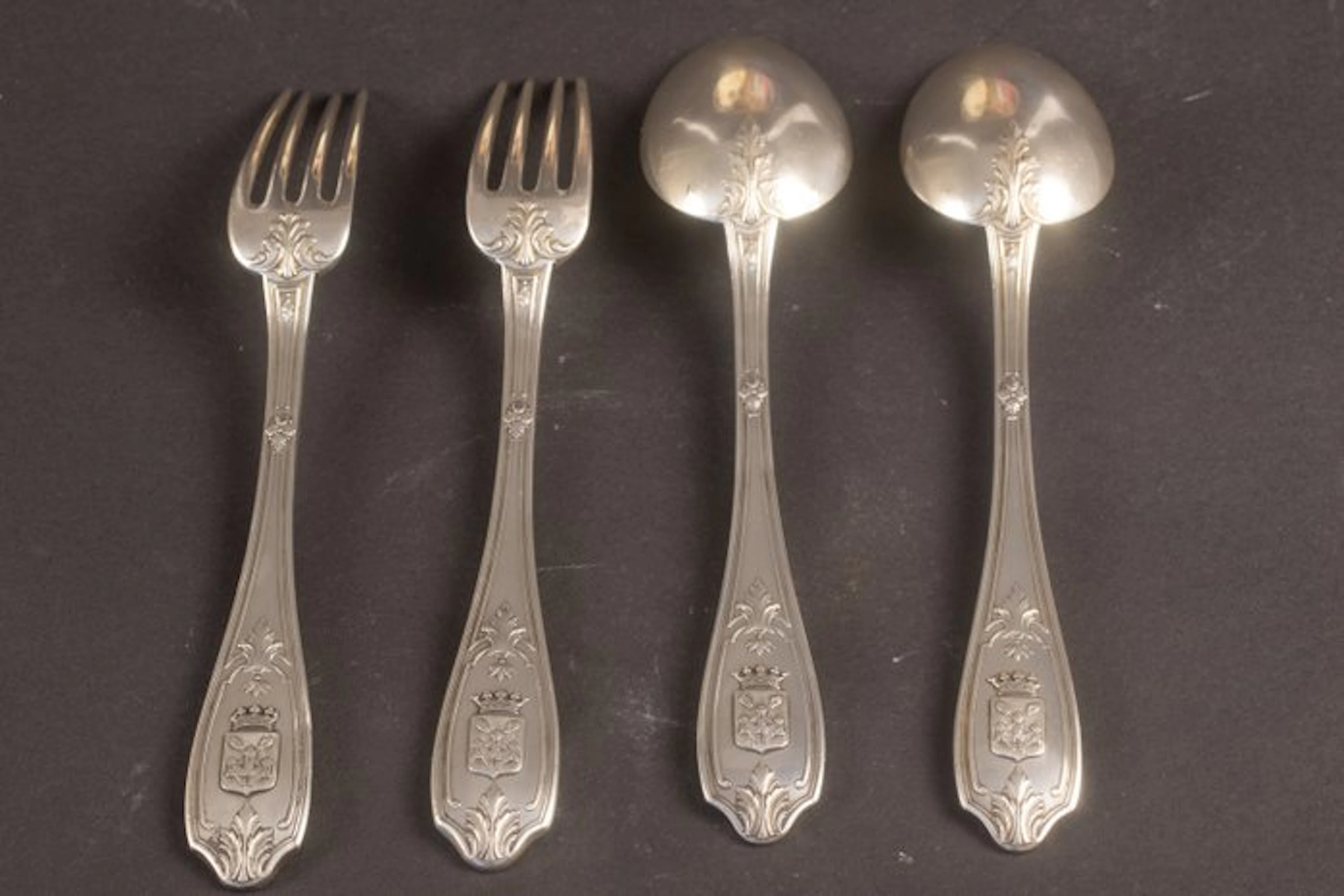 Cutlery set (4) - .800 silver