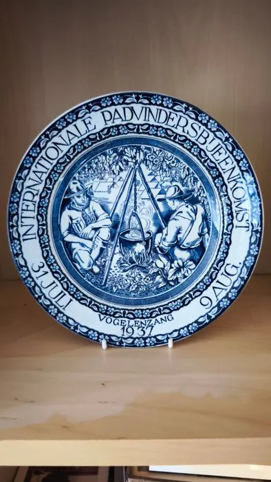 Petrus Regout - Plate - Ceramic - International Scout Meeting - Vogelenzang