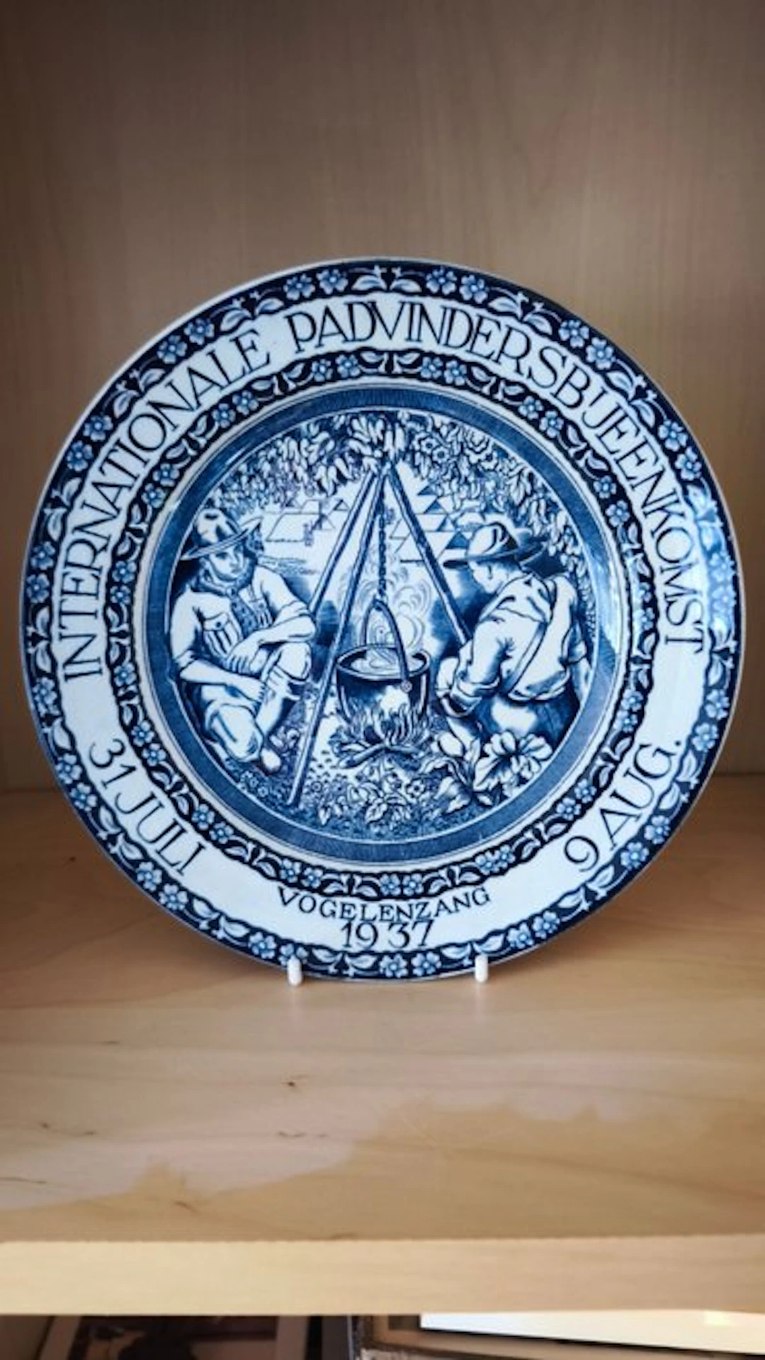 Petrus Regout - Plate - Ceramic - International Scout Meeting - Vogelenzang