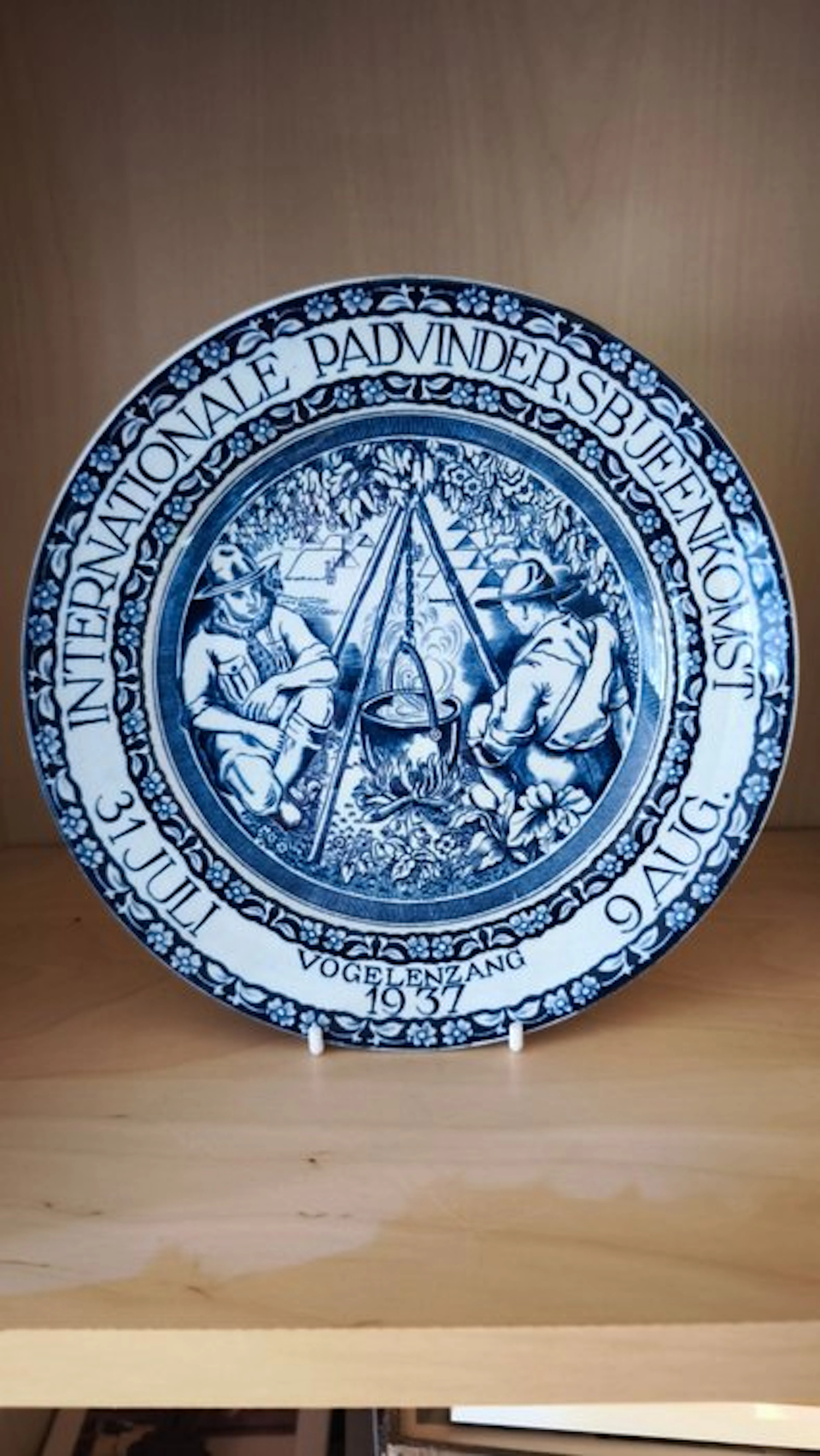 Petrus Regout - Plate - Ceramic - International Scout Meeting - Vogelenzang