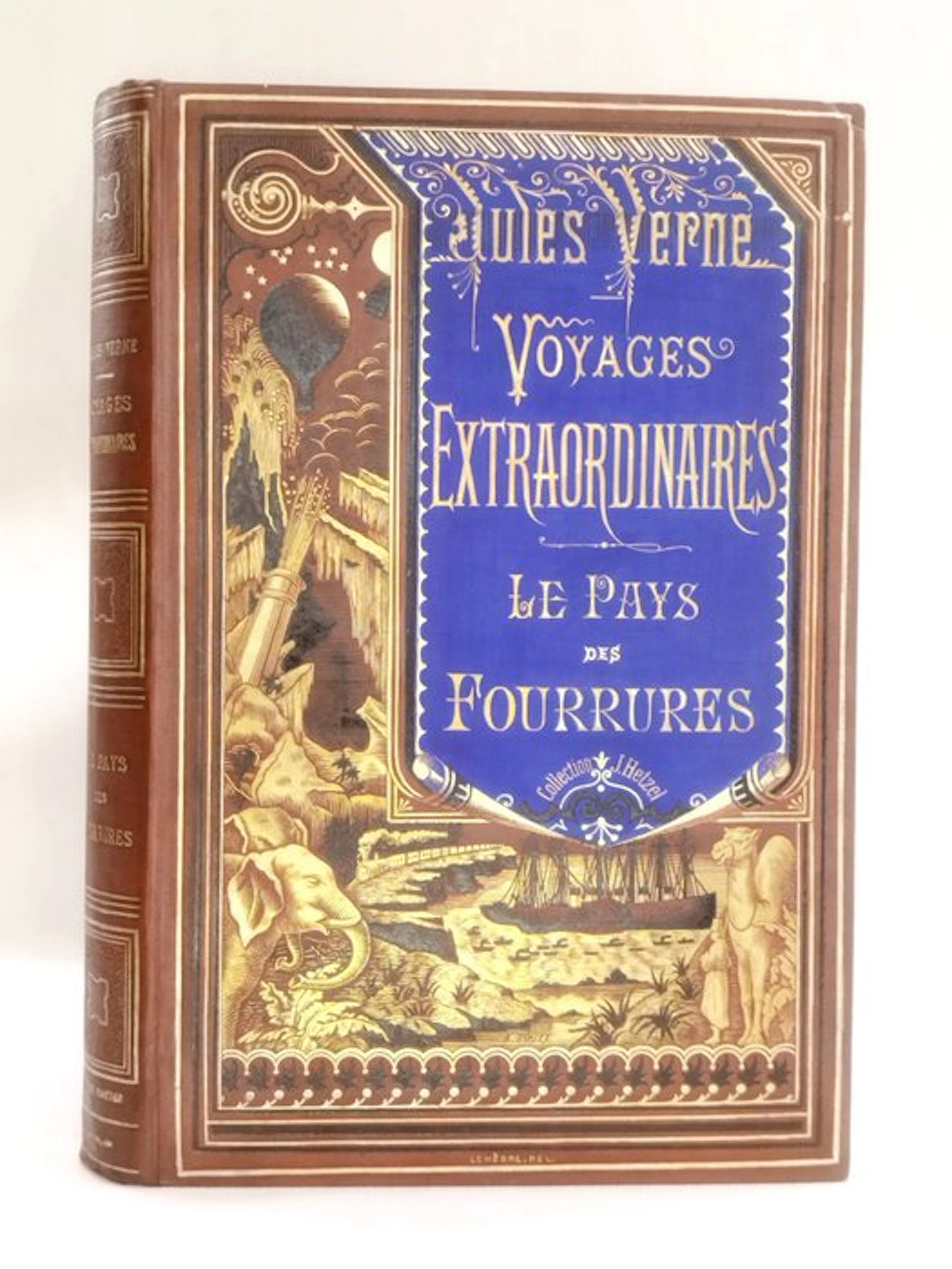 Jules Verne - Le pays des fourrures [Bannière 2nd type Havane] - 1879
