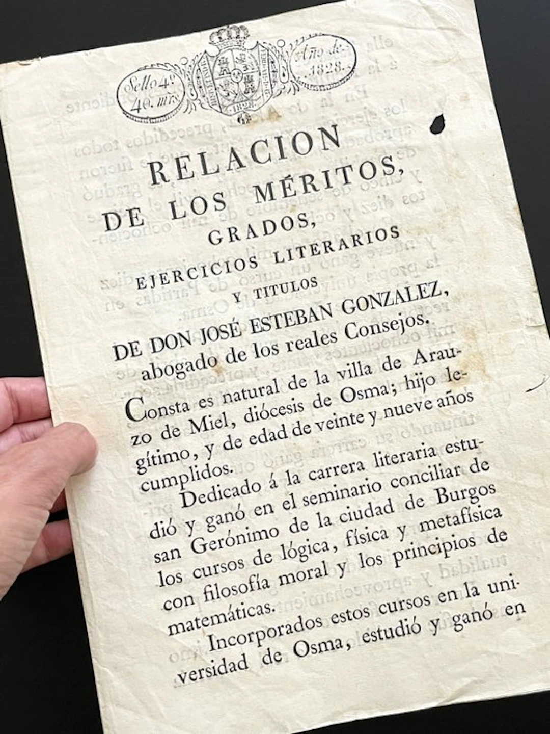 Manuscrito - Año 1828