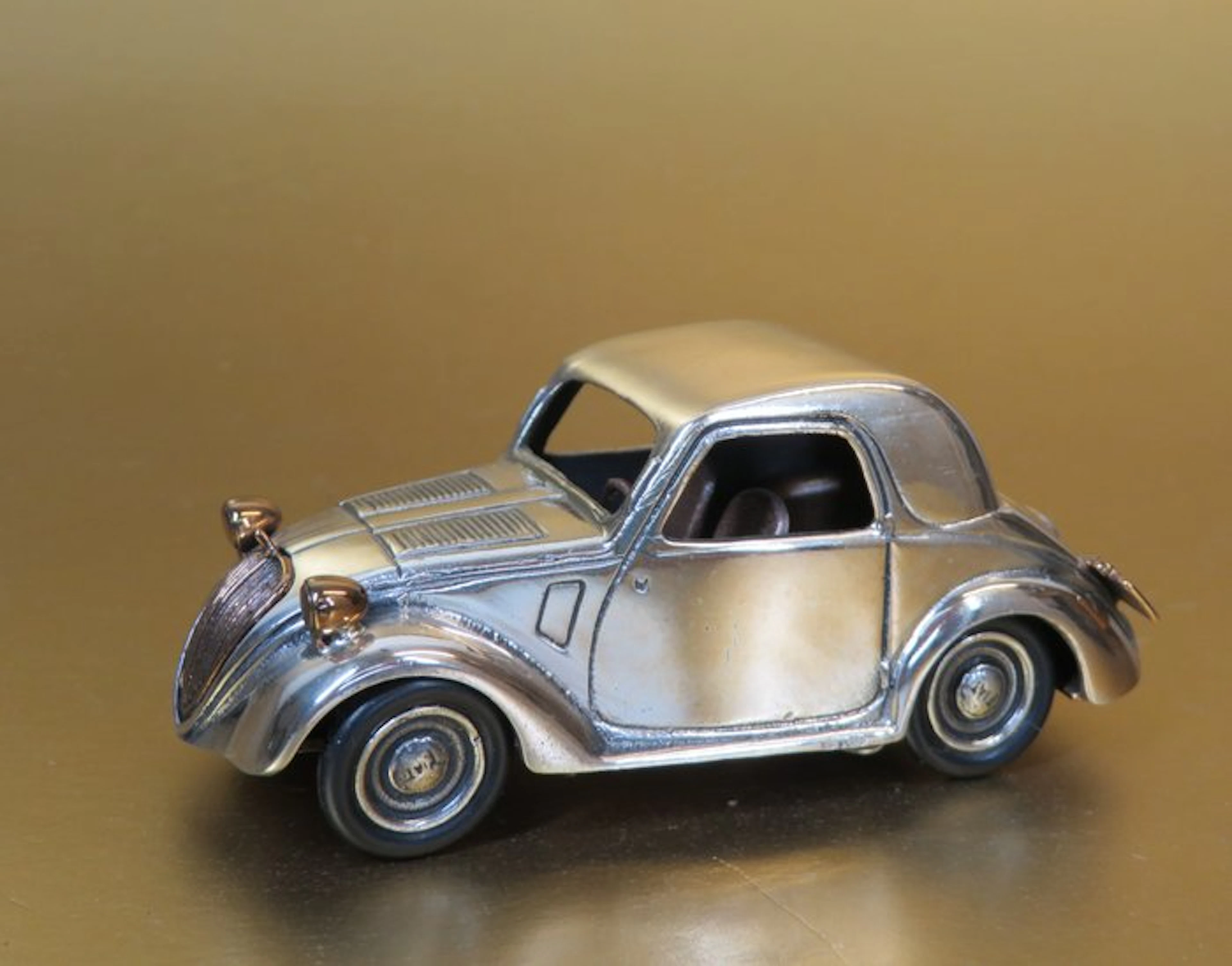 Fiat Topolino 1936 , Napels - Miniature figure - .800 silver