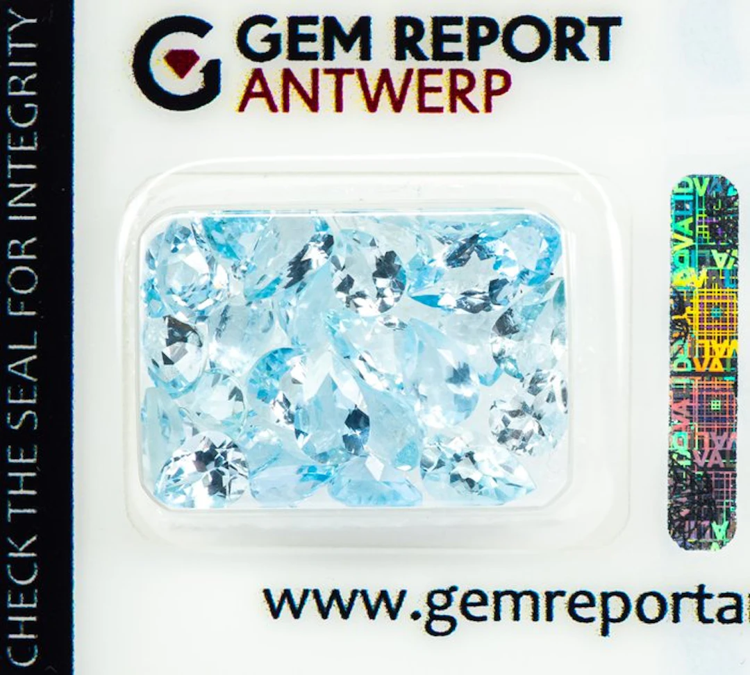 No reserve price - 27 pcs Blue Aquamarine - 8.52 ct - Gem...
