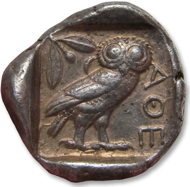 Attica, Athens Tetradrachm circa 454-404 B.C