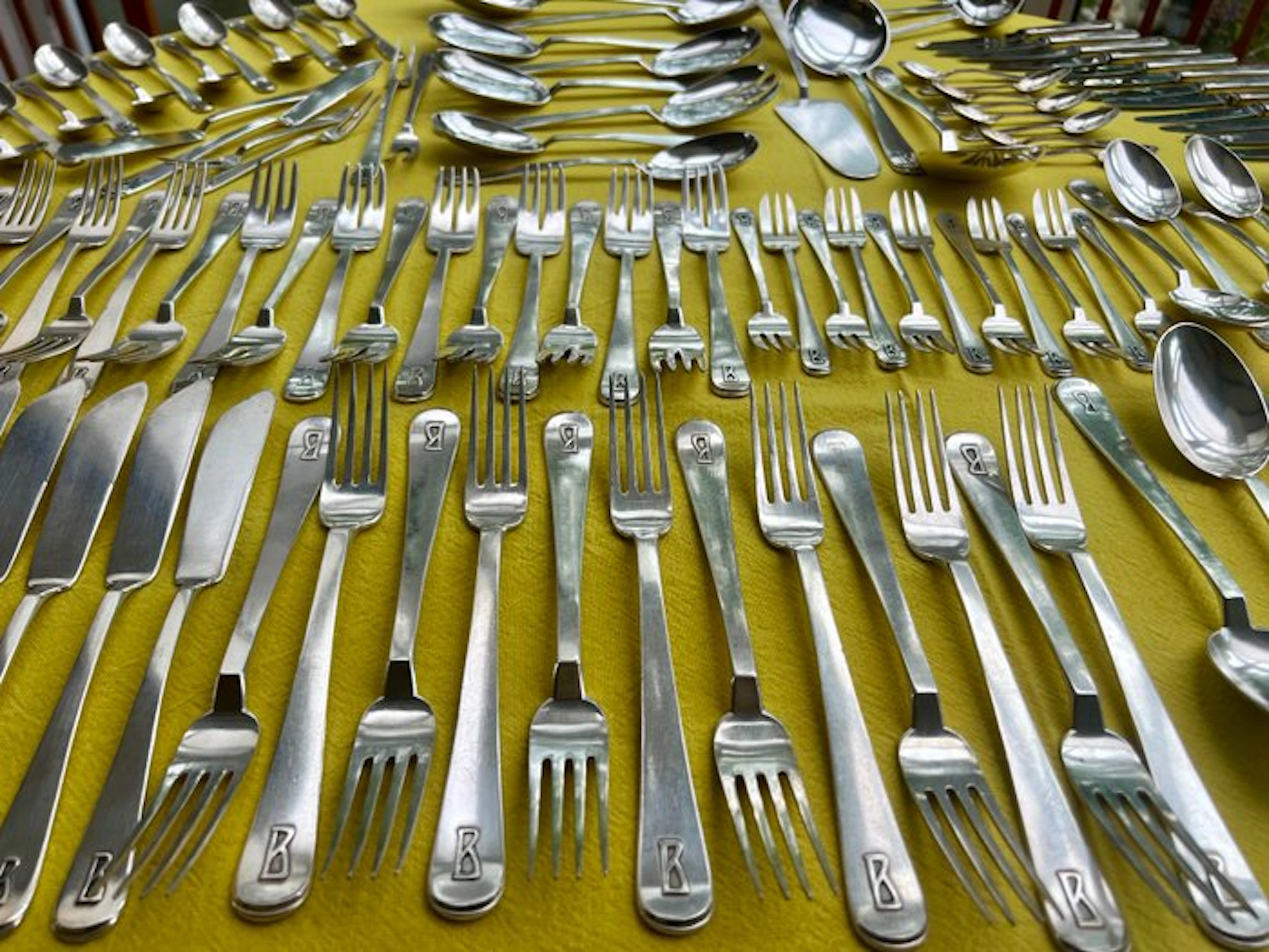 Bahner MS - Gebhard Duve - Cutlery set for 12 (174) - 18000 - .800 silver
