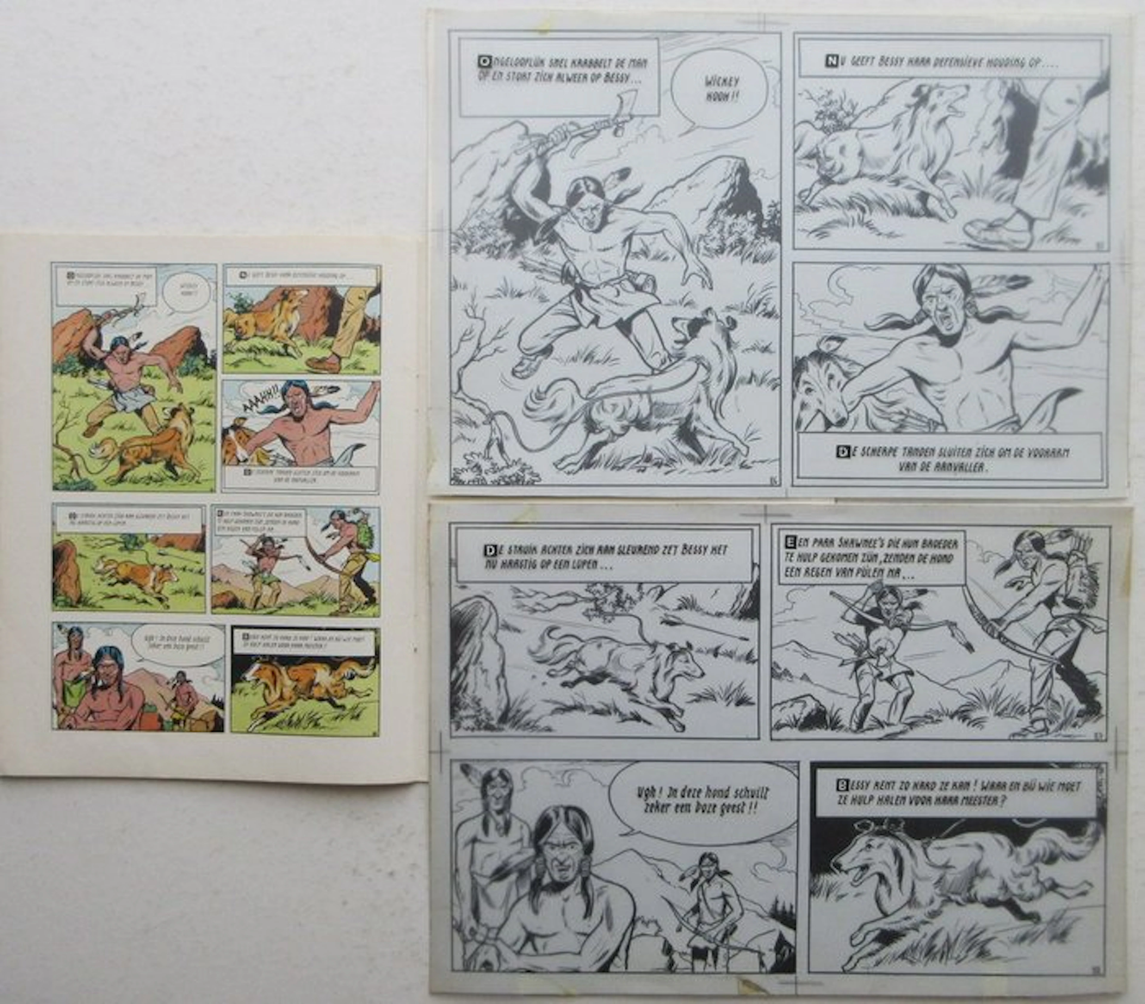 Bessy 85 - Originele pagina (p.22) - De drie vlechten - 1 original page - 1970