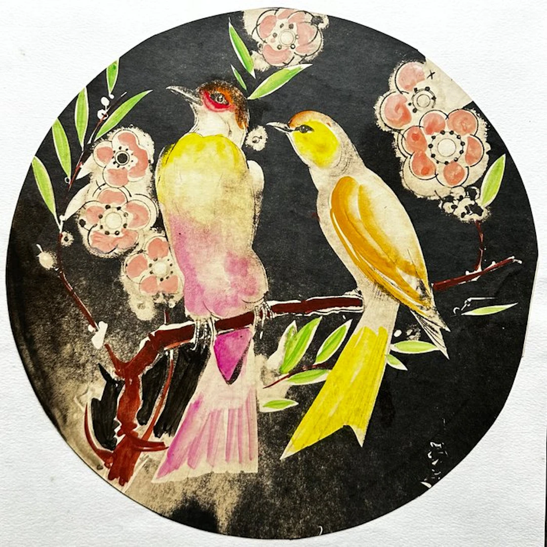 Lucien Virot (1909-2003) - Les oiseaux - projet décor Art Déco - NO RESERVE