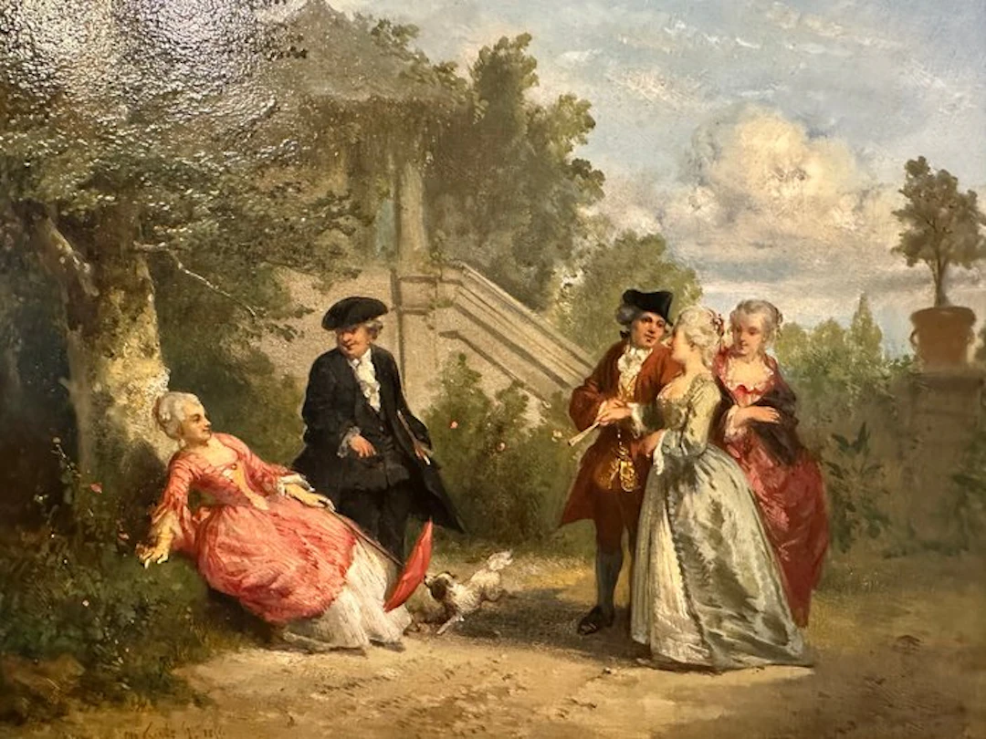 Herman Frederik Carel ten Kate (1822-1891) - Charmant gezelschap in het park